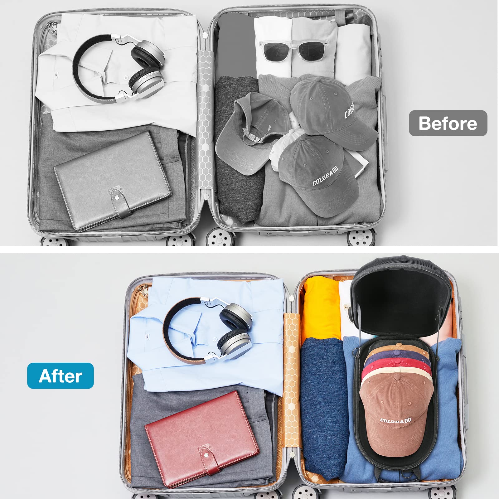 Foto 6 pulgar | Funda Rígida De Viaje Procase Para Sombreros, Bolsa De Almacenamiento Negra - Venta Internacional.