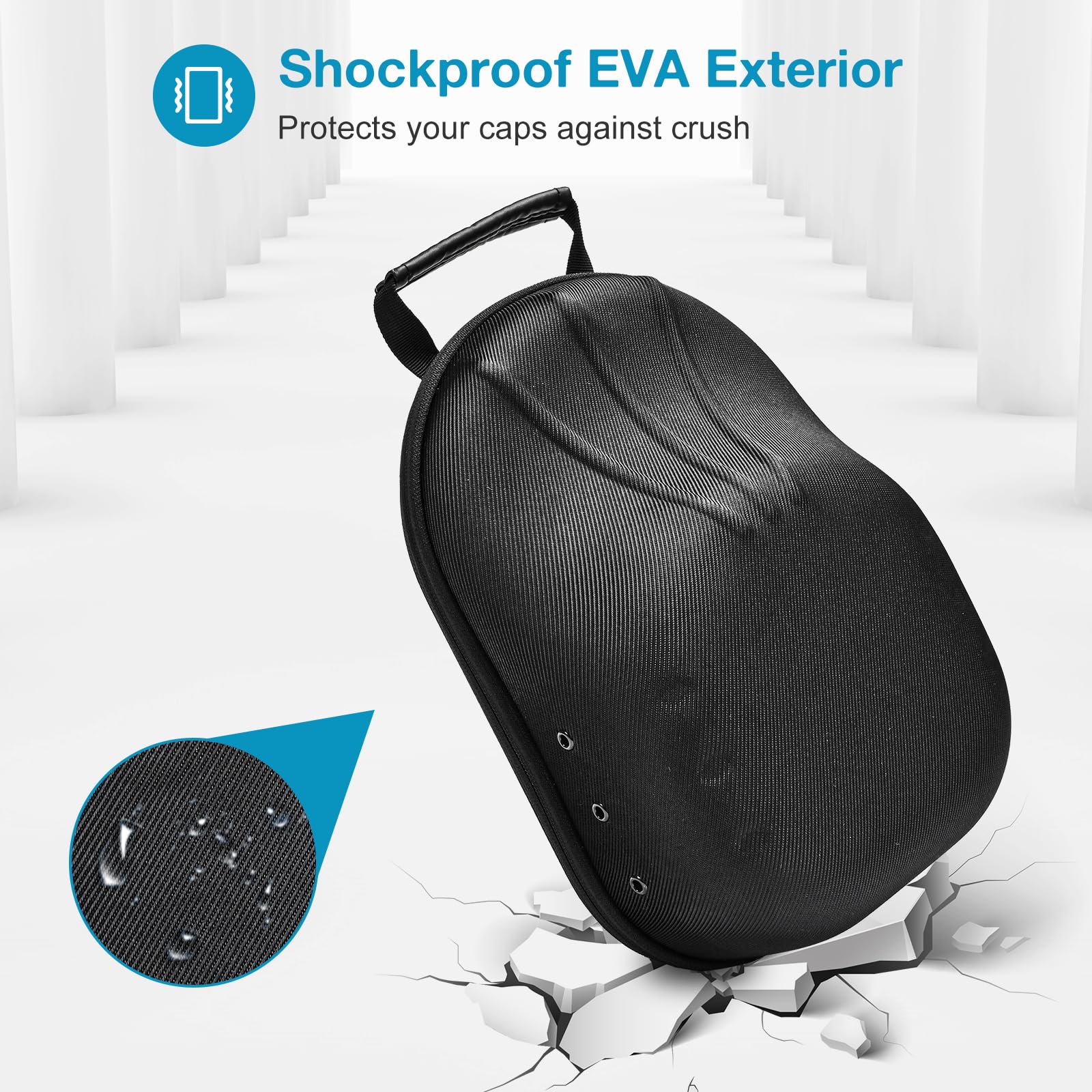 Foto 5 pulgar | Funda Rígida De Viaje Procase Para Sombreros, Bolsa De Almacenamiento Negra - Venta Internacional.