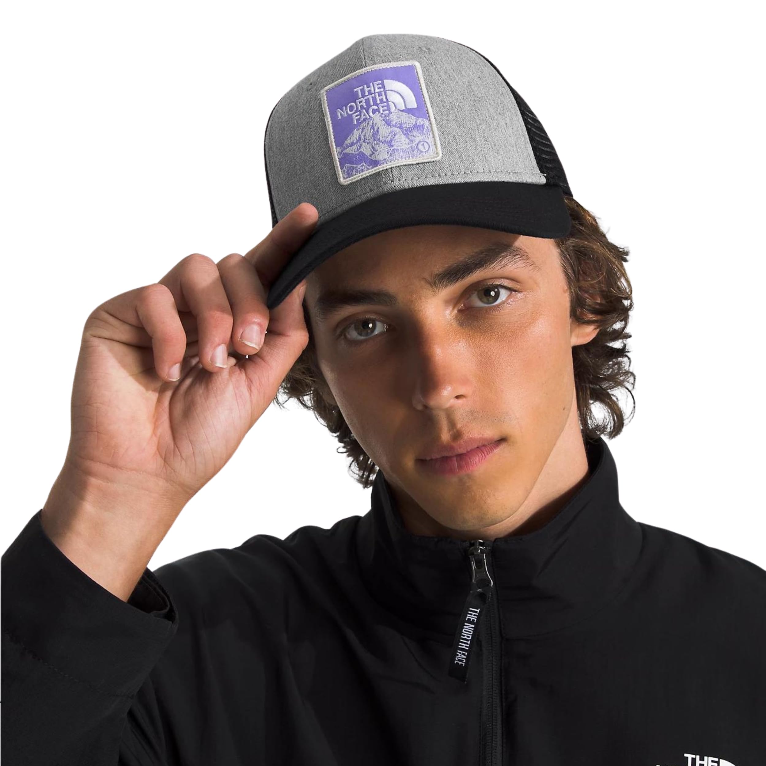 Foto 3 | Gorra De Camionero The North Face Mudder Tnf Gris Claro Jaspeado Y Negro Tnf - Venta Internacional.