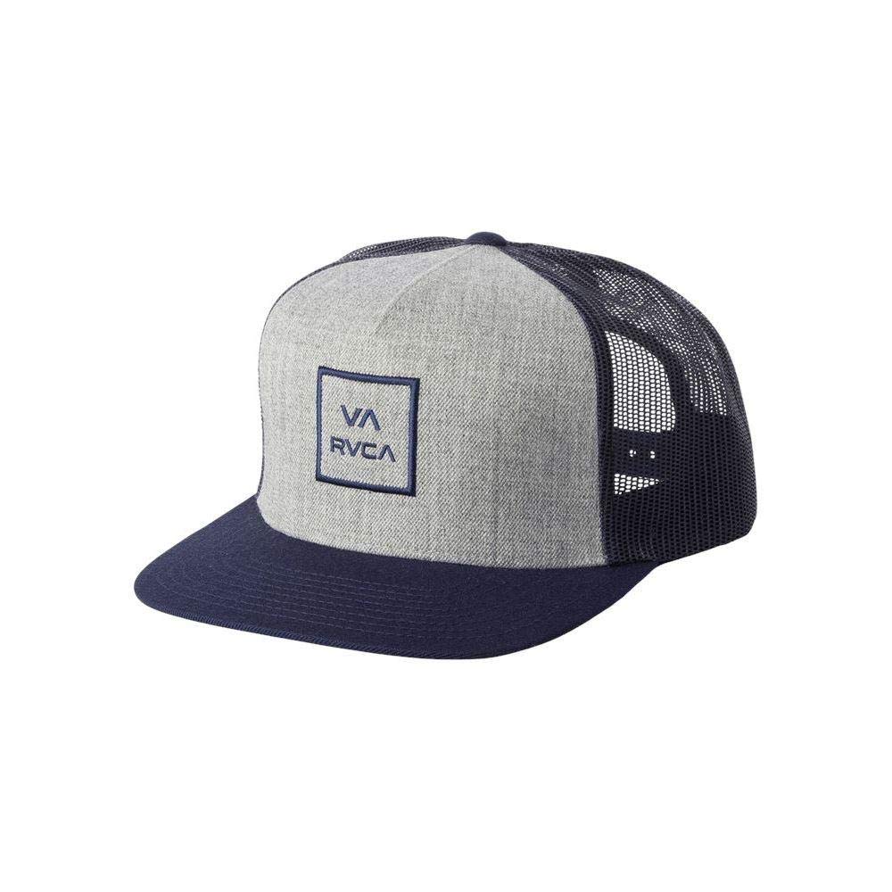 Gorra Trucker Rvca Ajustable Con Cierre A Presión Para Hombre, Color Gris Jaspeado Y Azul Marino - Venta Internacional.