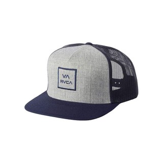 Foto 1 | Gorra Trucker Rvca Ajustable Con Cierre A Presión Para Hombre, Color Gris Jaspeado Y Azul Marino - Venta Internacional.