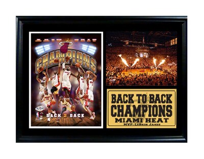 Foto 1 | Imprima Encore Select Nba Miami Heat 2013 Champions Enmarcado - Venta Internacional.