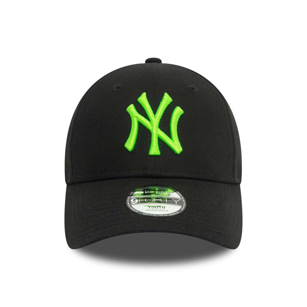 Foto 3 pulgar | New Era Gorra Ny Yankees Neon Mlb 9forty Ajustable Para Niños Color Negro