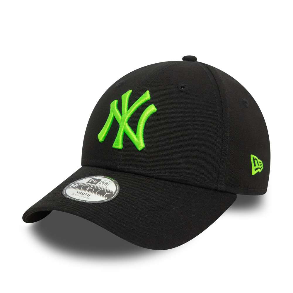 Foto 7 pulgar | New Era Gorra Ny Yankees Neon Mlb 9forty Ajustable Para Niños Color Negro