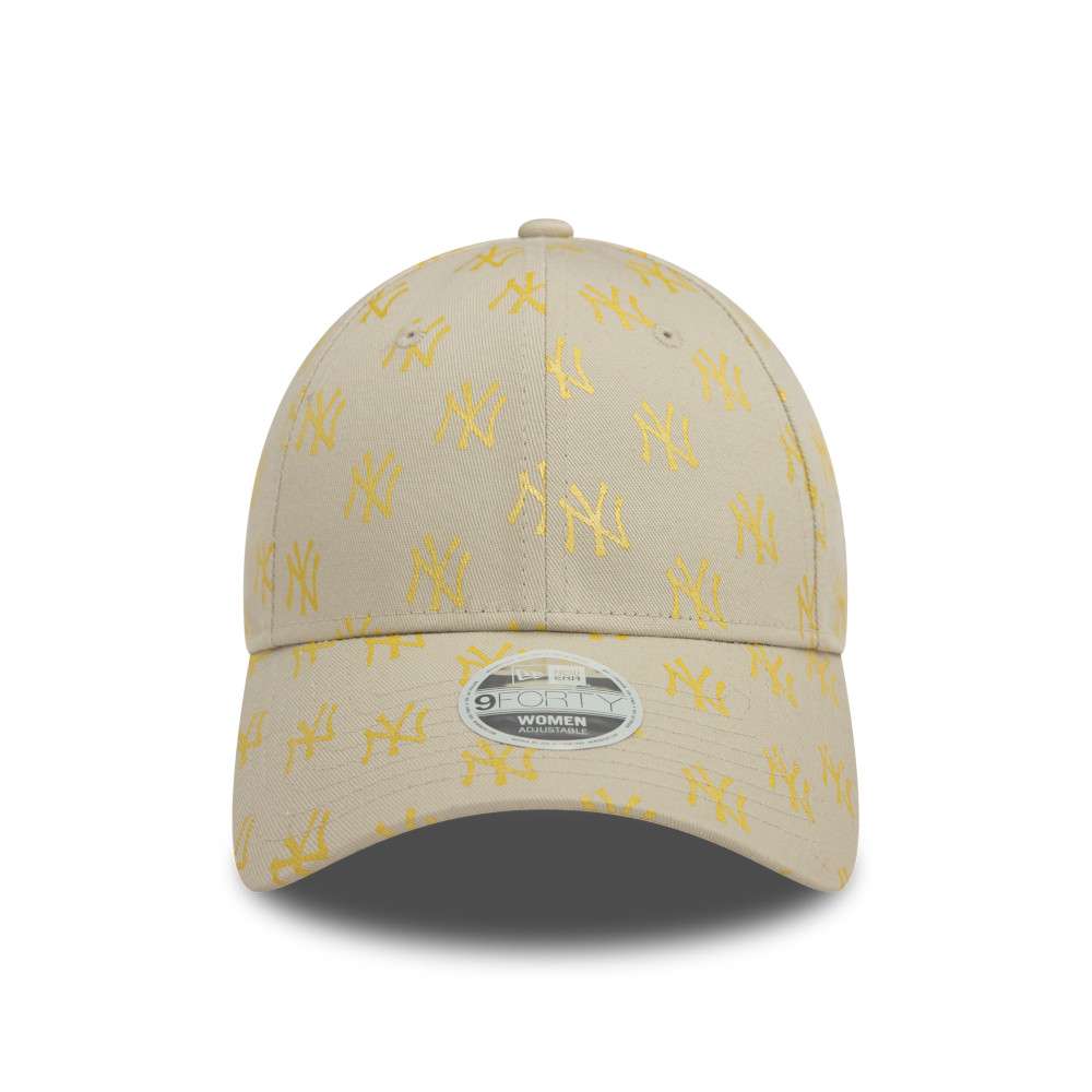 Foto 3 pulgar | New Era Gorra Ny Yankees Metallic Mono Mlb 9forty Ajustable Para Mujer Color Beige
