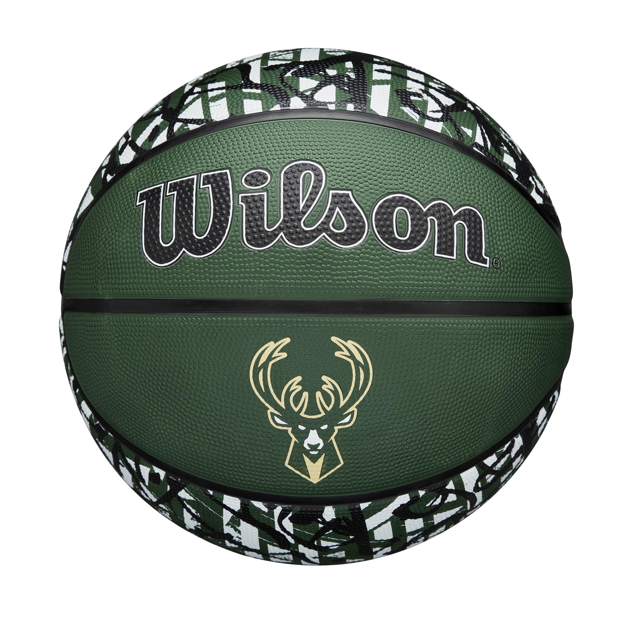 Foto 2 pulgar | Baloncesto Wilson Nba Team Graffiti Milwaukee Bucks, Talla 7 - Venta Internacional.
