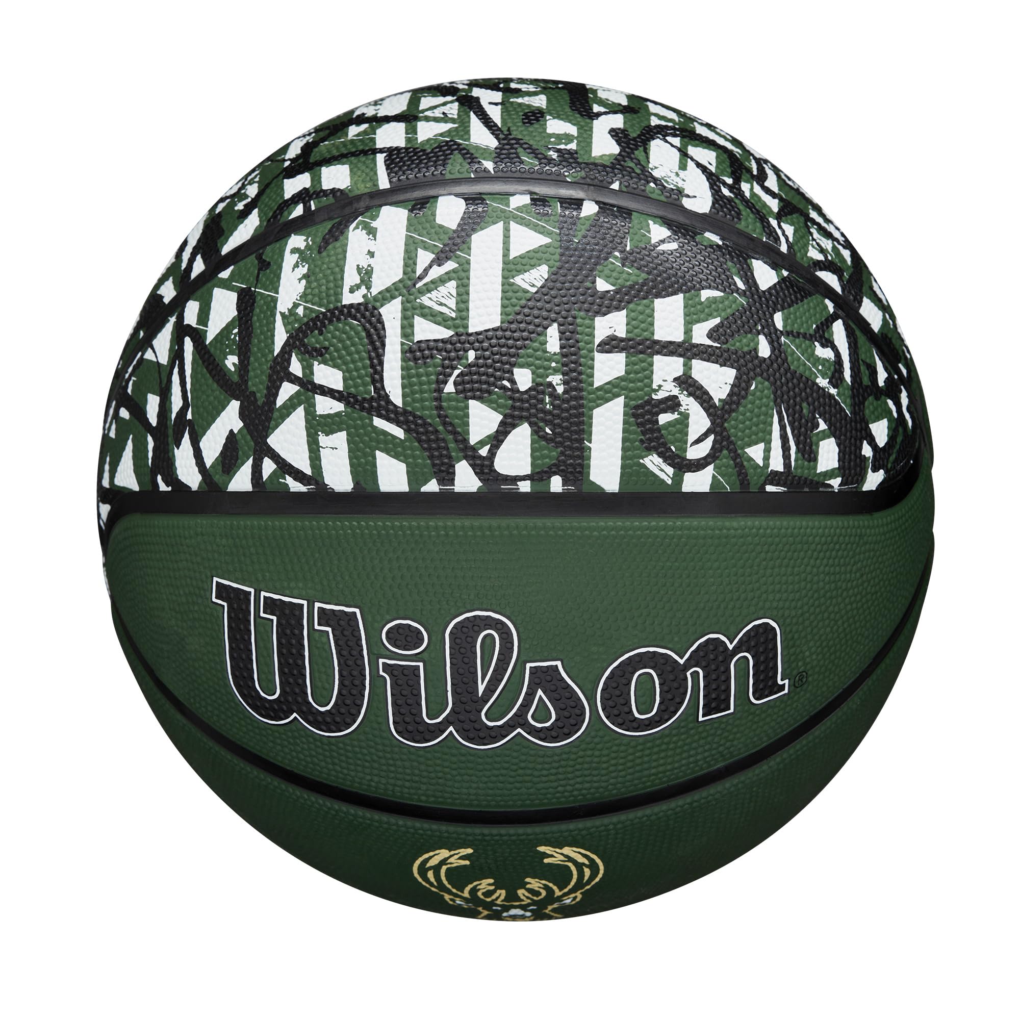 Foto 5 | Baloncesto Wilson Nba Team Graffiti Milwaukee Bucks, Talla 7 - Venta Internacional.