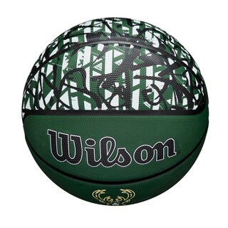 Foto 5 | Baloncesto Wilson Nba Team Graffiti Milwaukee Bucks, Talla 7 - Venta Internacional.