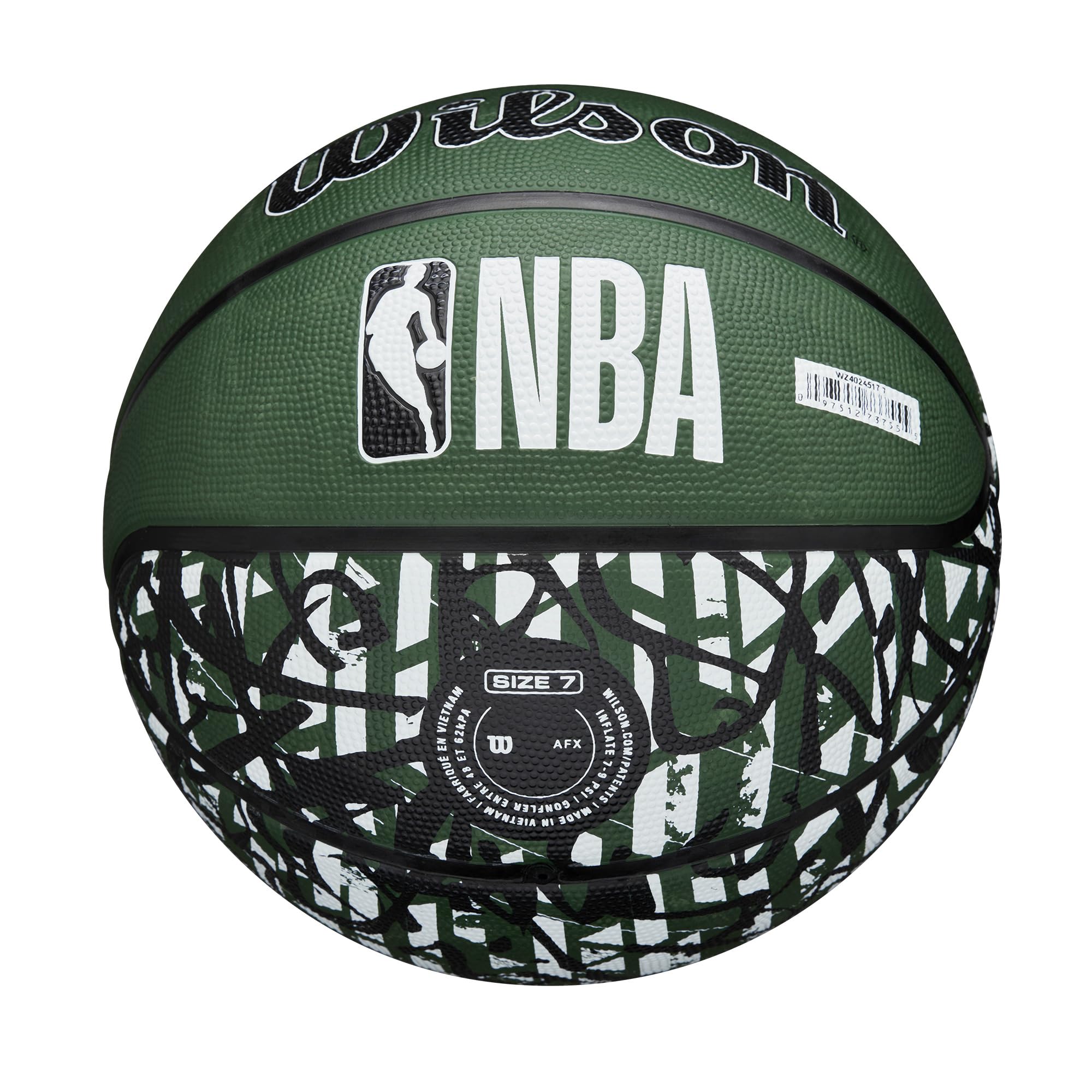 Foto 6 | Baloncesto Wilson Nba Team Graffiti Milwaukee Bucks, Talla 7 - Venta Internacional.