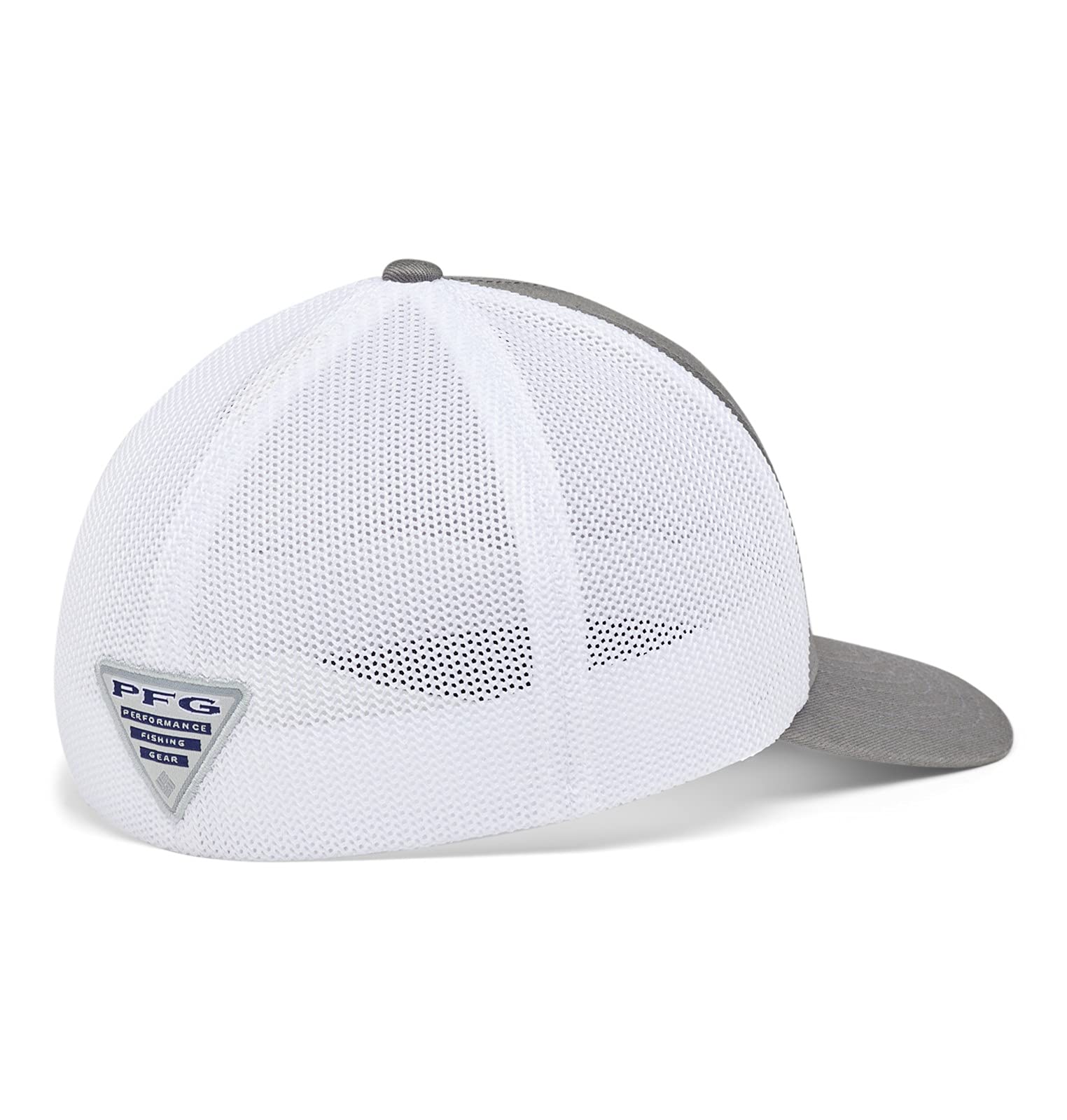 Foto 7 | Gorra Columbia Pfg Con Forma De Bandera De Pez, Malla, Corona Alta, Titanio Y Blanco - Venta Internacional.
