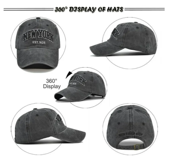 Foto 5 pulgar | Xtellar Gorras De Béisbol Unisex - Estilo Vintage, Ajustable Y Versátil