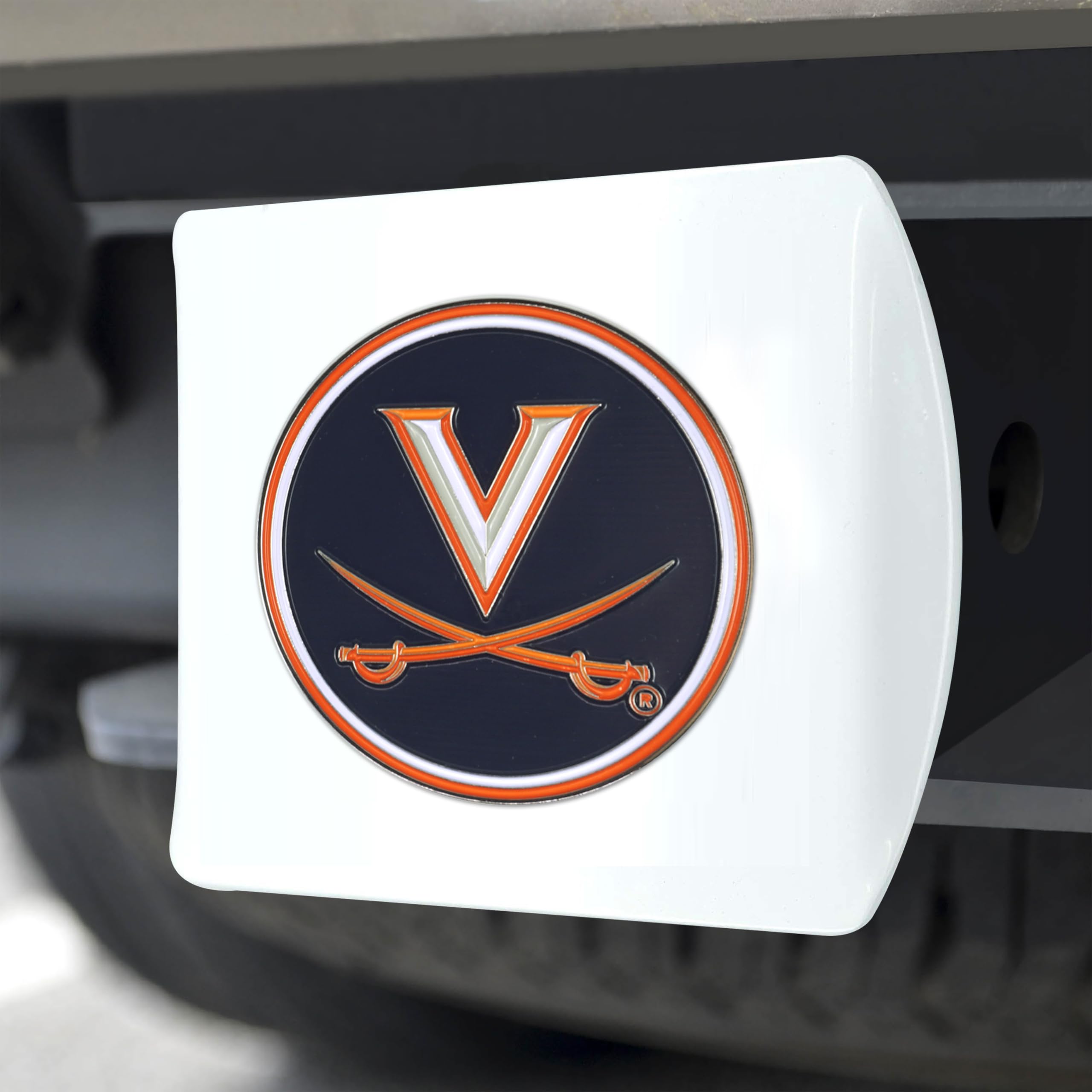 Foto 6 pulgar | Funda De Enganche Fanmats De La Universidad De Virginia Con Logotipo 3d, Color Blanco - Venta Internacional.
