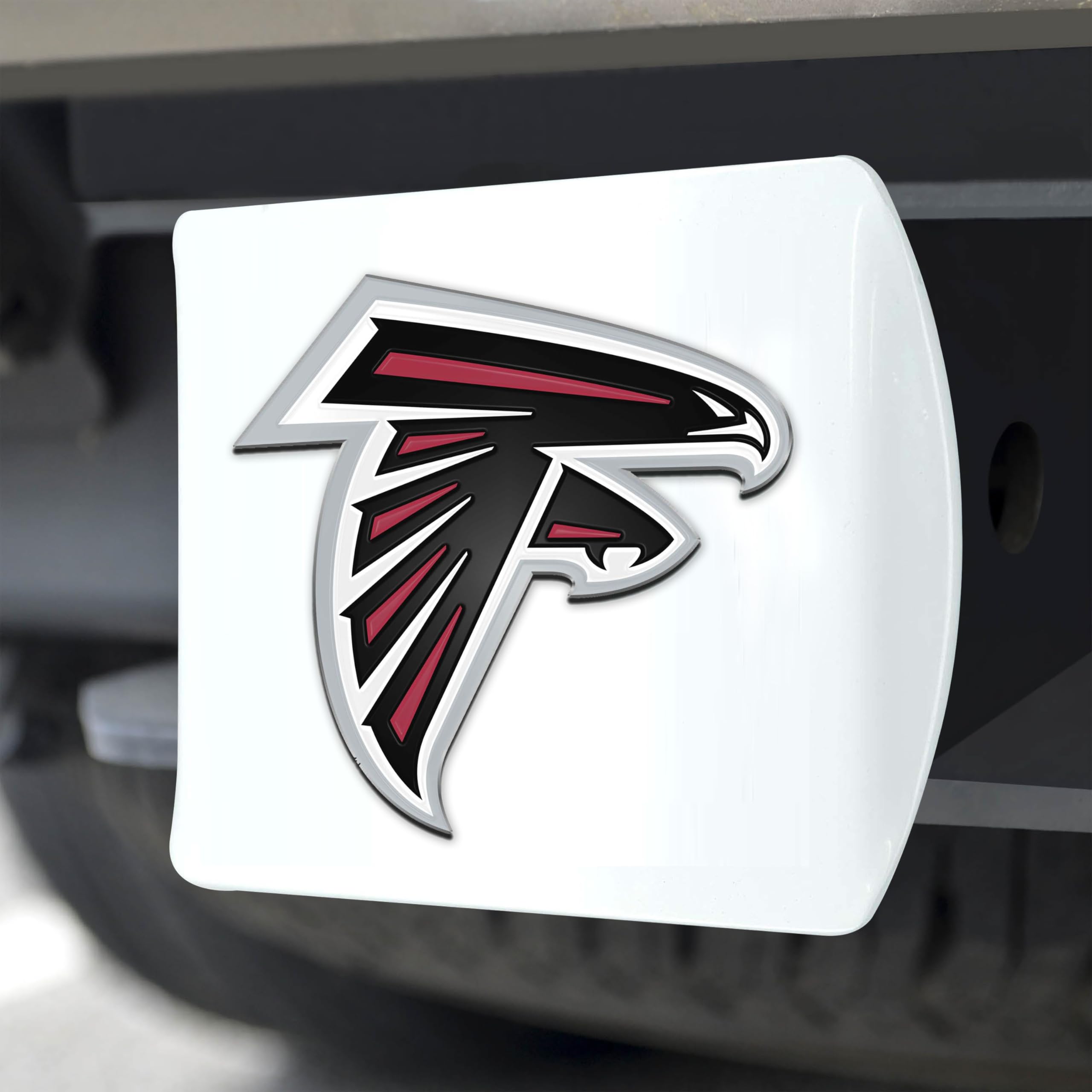 Foto 6 pulgar | Funda De Enganche Fanmats 43397 Nfl Atlanta Falcons Blanca Con Cromo - Venta Internacional.