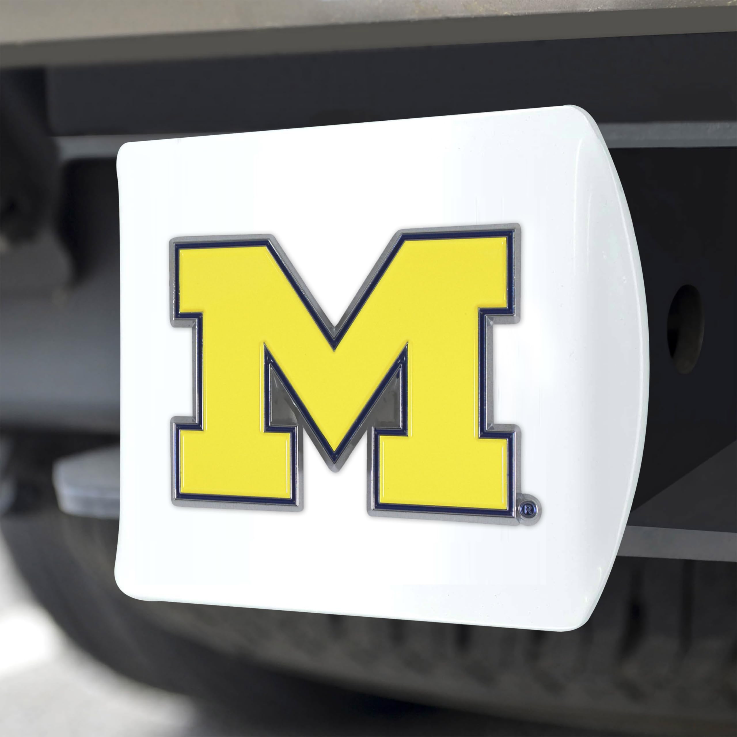 Foto 5 | Funda De Enganche Fanmats De La Universidad De Michigan Con Logotipo 3d, Color Blanco - Venta Internacional.