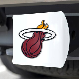 Foto 5 | Funda De Enganche Fanmats Nba Miami Heat Blanca Con Logotipo Cromado - Venta Internacional.