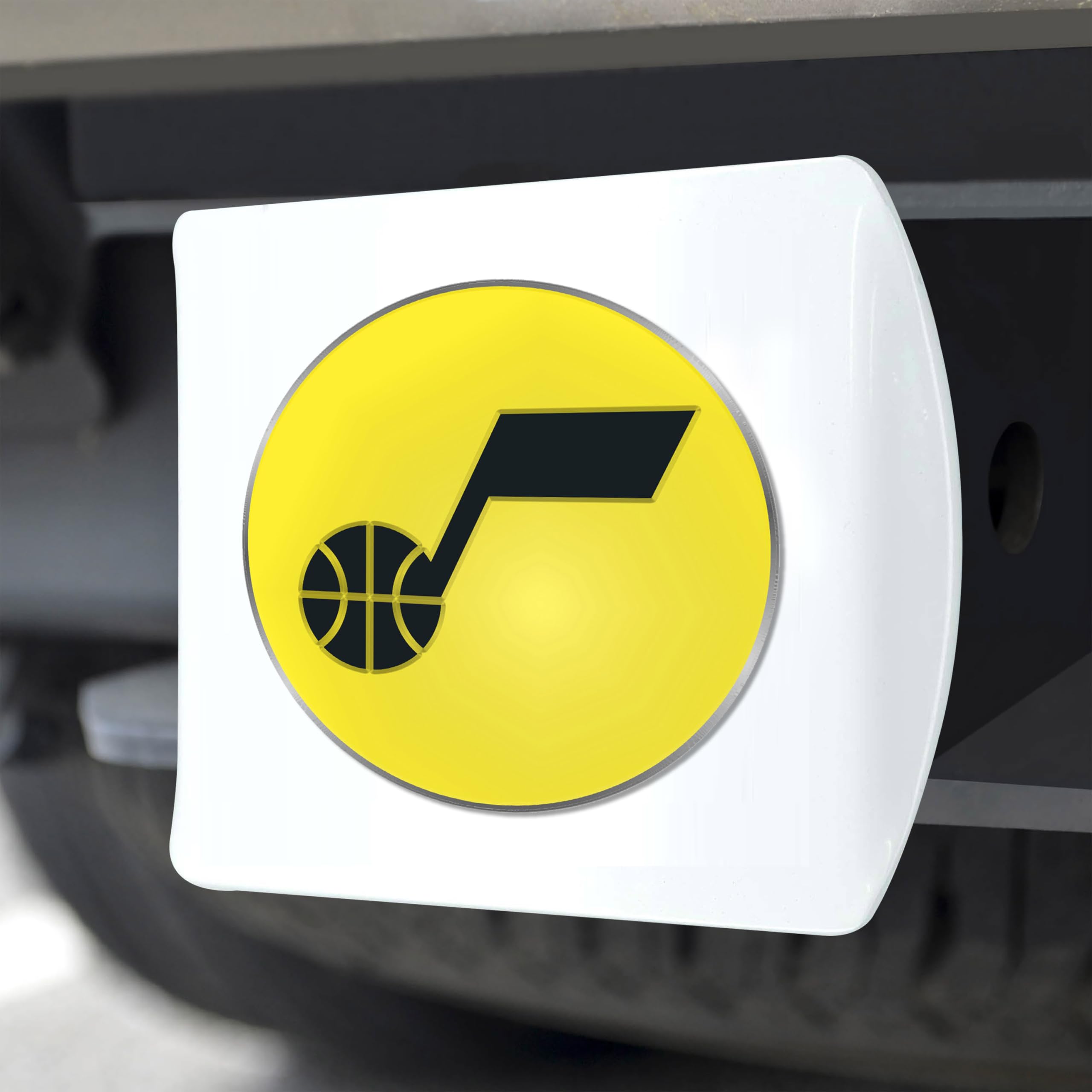Foto 6 pulgar | Funda De Enganche Fanmats Nba Utah Jazz Blanca Con Logotipo 3d Cromado - Venta Internacional.