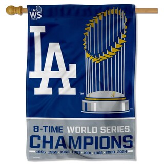 Foto 1 | Bandera House Banner Wincraft Los Angeles Dodgers 2024 8x Campeones Del Mundo - Venta Internacional.