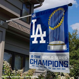 Foto 2 | Bandera House Banner Wincraft Los Angeles Dodgers 2024 8x Campeones Del Mundo - Venta Internacional.