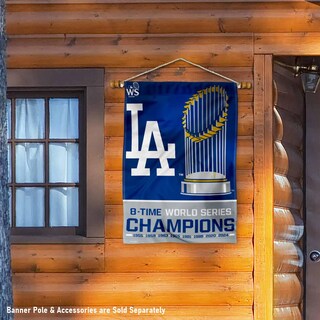 Foto 3 | Bandera House Banner Wincraft Los Angeles Dodgers 2024 8x Campeones Del Mundo - Venta Internacional.