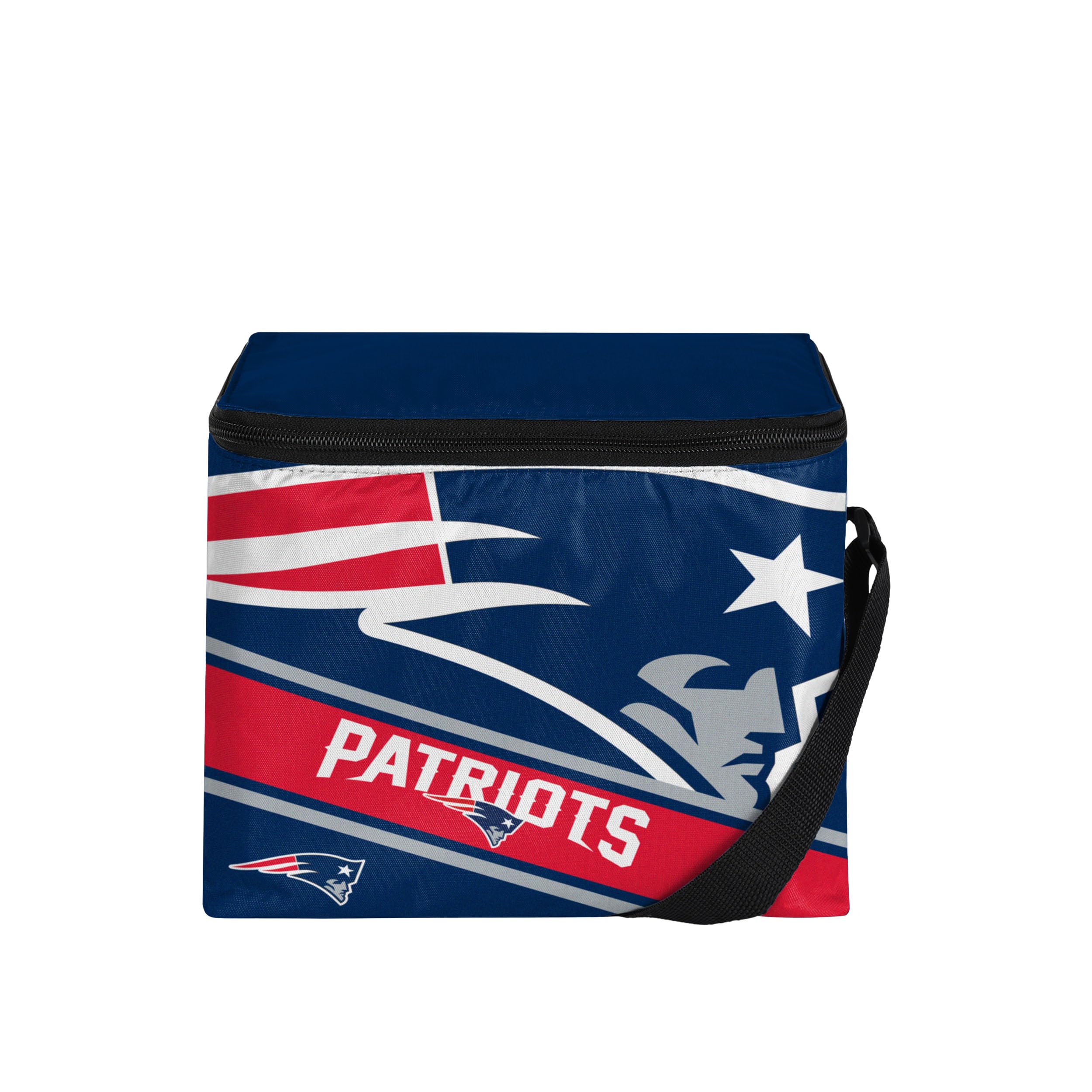 Foto 2 pulgar | Cooler Foco New England Patriots Con Logotipo Grande Y Rayas, Paquete De 6 - Venta Internacional.