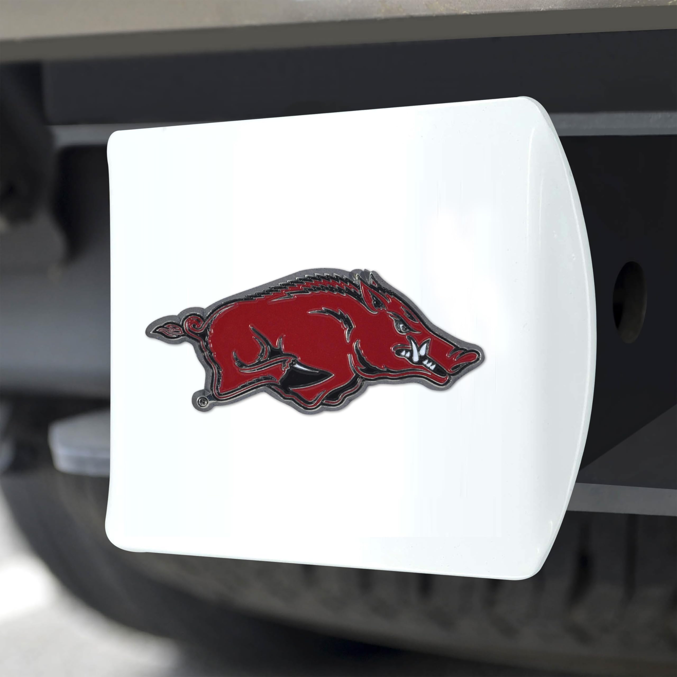 Foto 5 | Funda De Enganche Fanmats De La Universidad De Arkansas Con Logotipo 3d, Color Blanco - Venta Internacional.