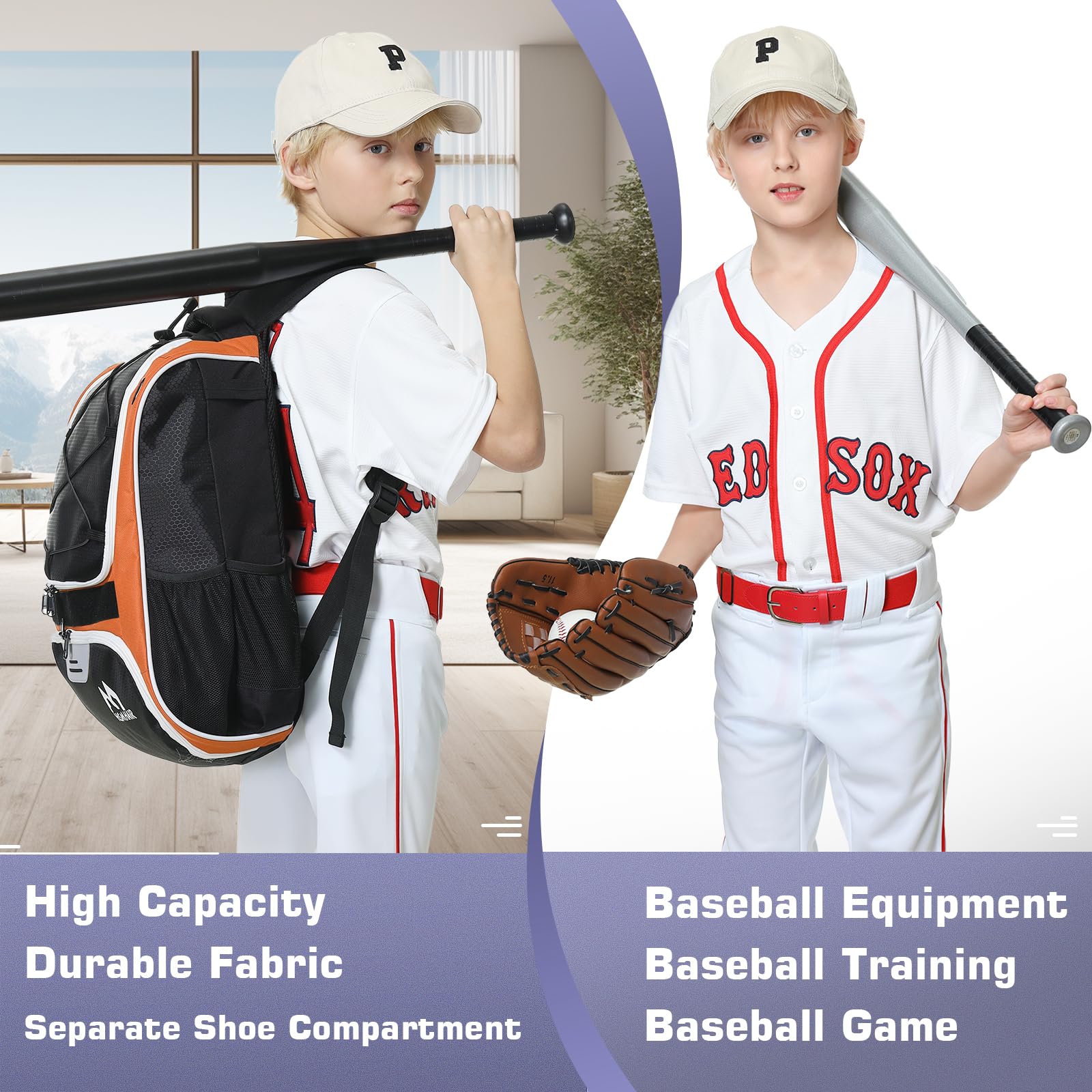 Foto 6 pulgar | Bolsa De Béisbol Hemihair, Mochila De Béisbol Para Jóvenes Y Adultos - Venta Internacional.