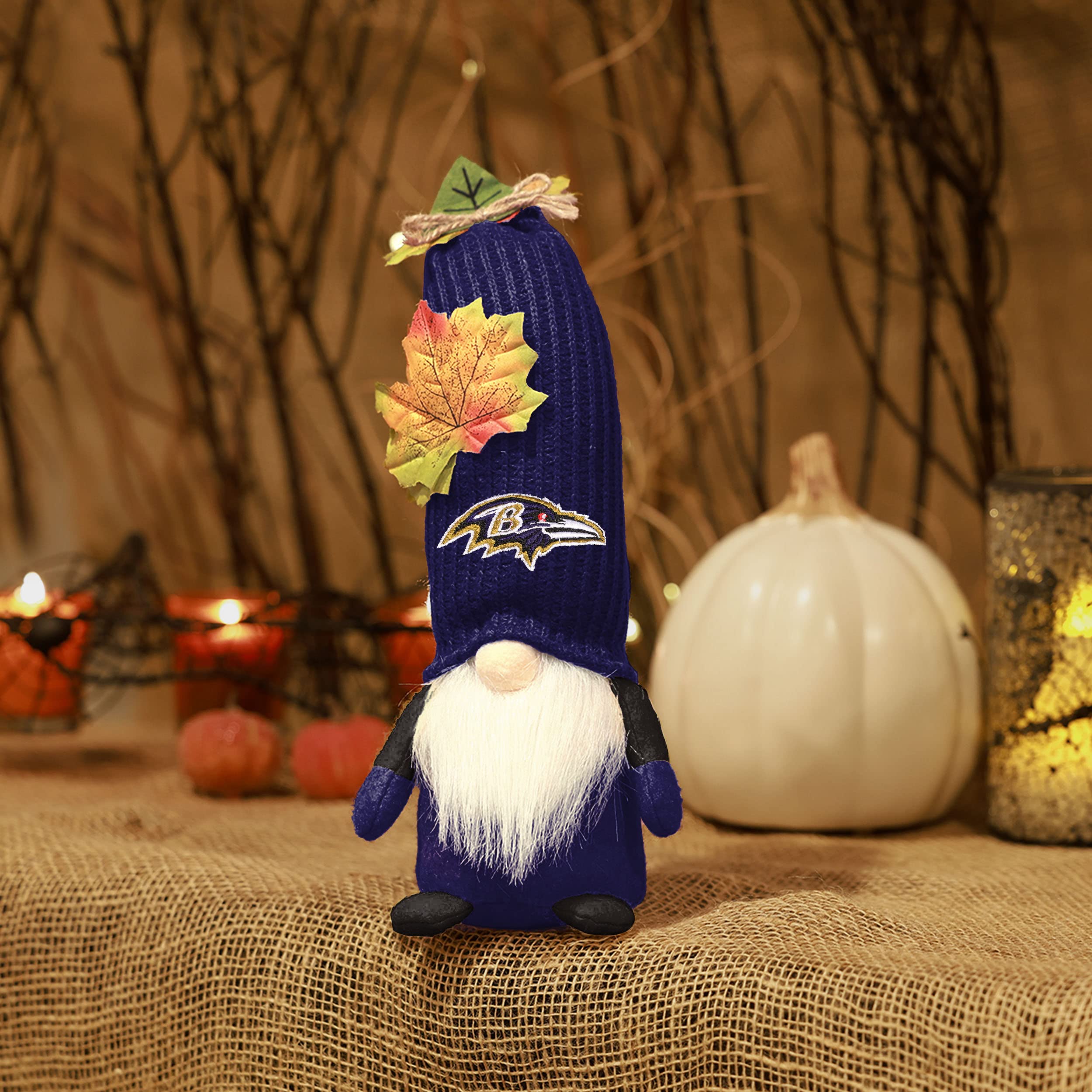 Foto 6 pulgar | Gnomo De Peluche Foco Baltimore Ravens Nfl Harvest, Material Mixto - Venta Internacional.