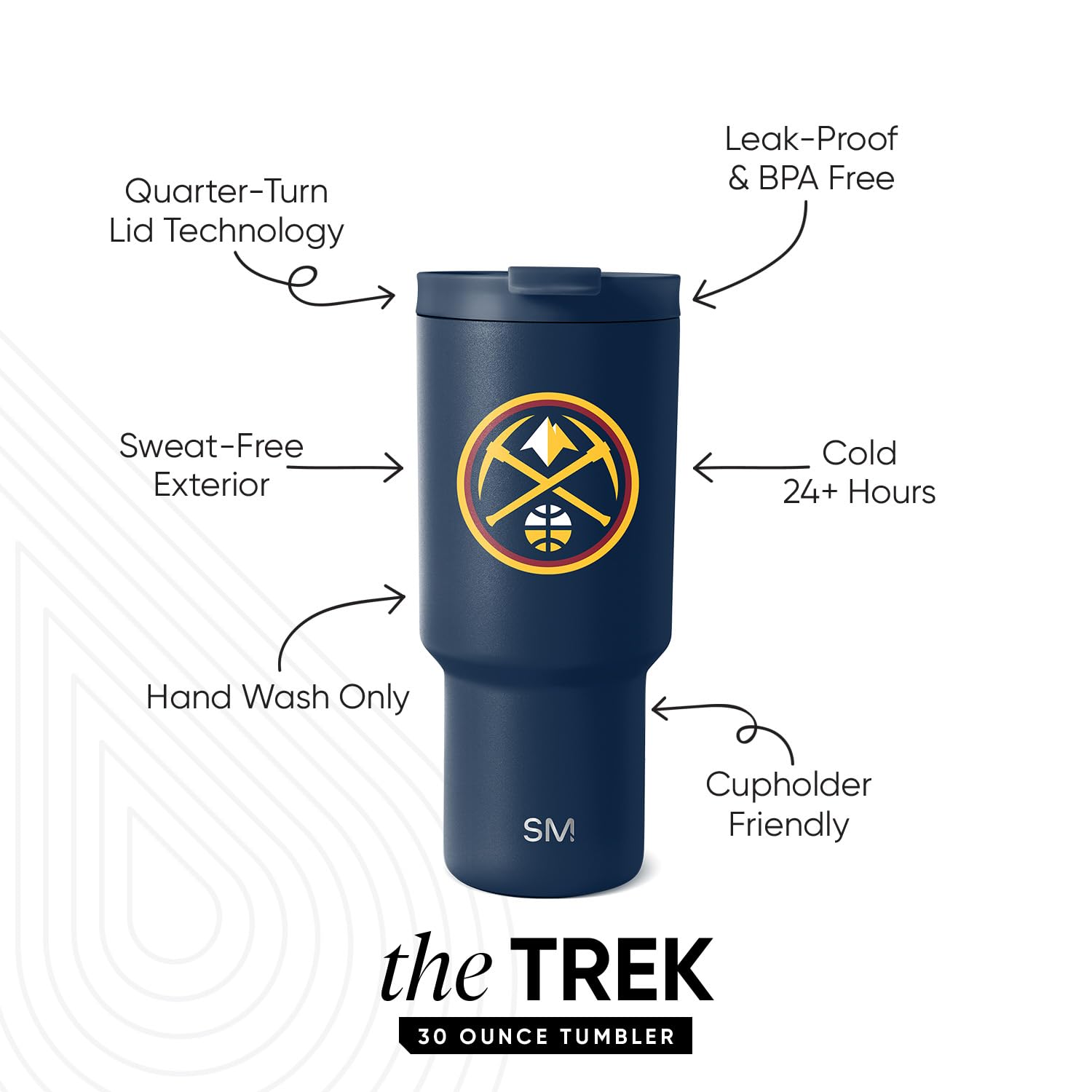 Foto 3 pulgar | Tumbler Simple Modern Con Licencia Oficial De La Nba Denver Nuggets - Venta Internacional.