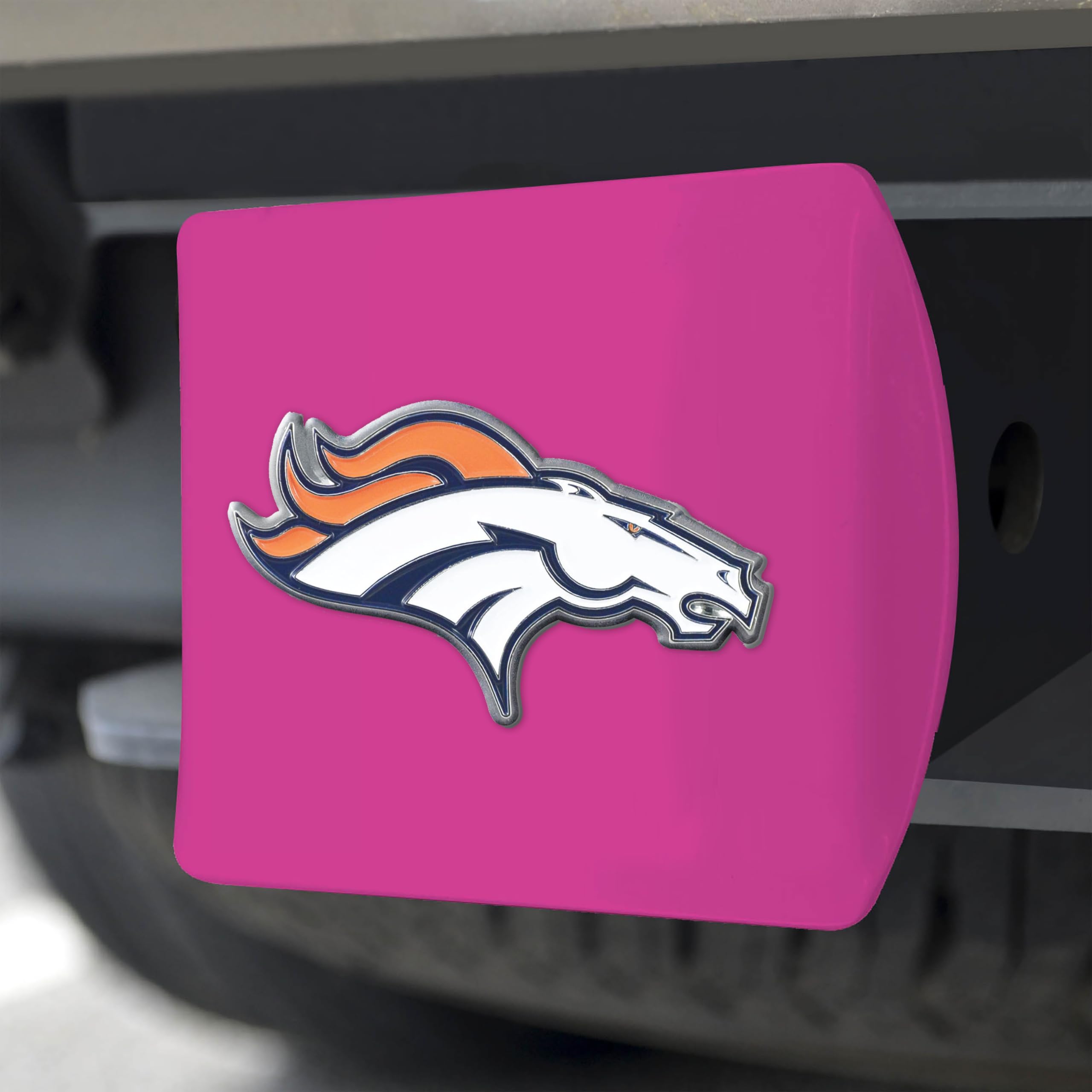 Foto 6 pulgar | Funda De Enganche Fanmats 43373 Nfl Denver Broncos De Metal Rosa - Venta Internacional.