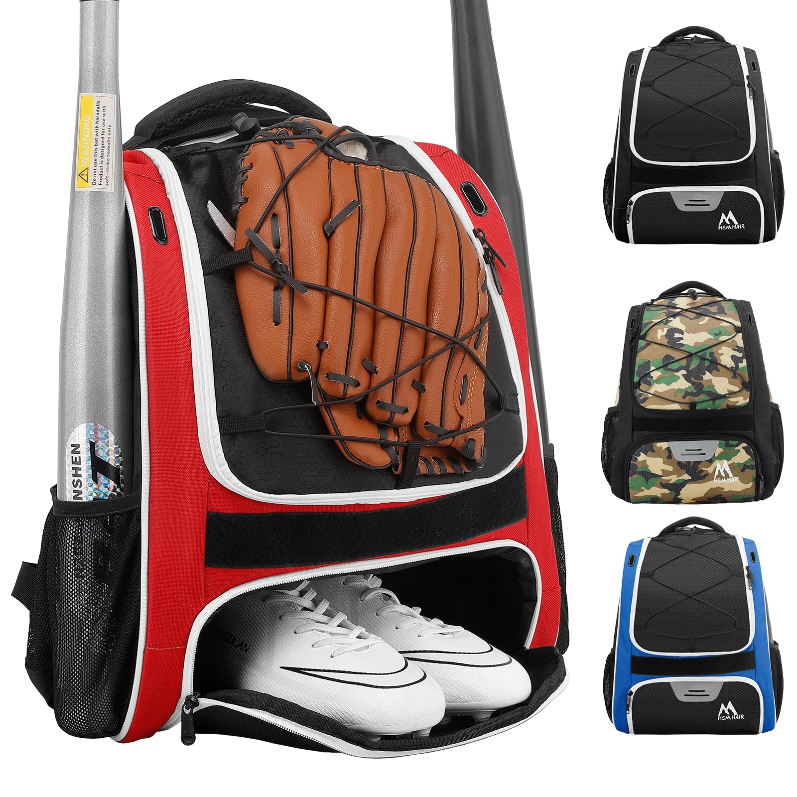 Foto 2 pulgar | Bolsa De Béisbol Hemihair, Mochila De Béisbol Para Jóvenes Y Adultos - Venta Internacional.