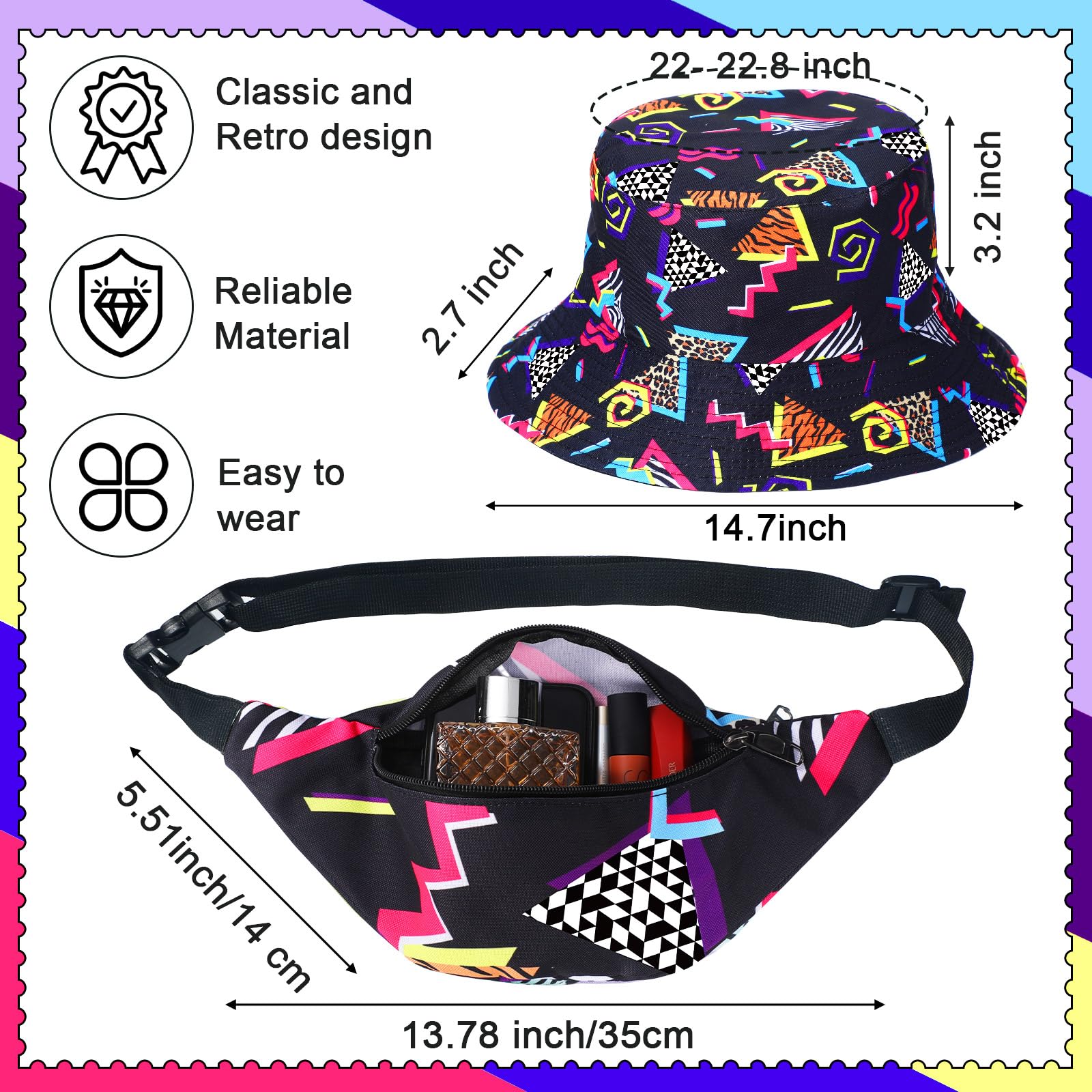 Foto 3 pulgar | Disfraz Hicarer De Hip Hop De Los Años 80 Y 90 Para Mujer Y Hombre Con Accesorios - Venta Internacional.