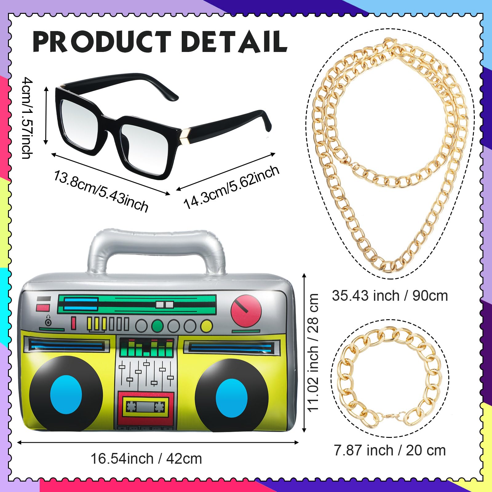Foto 4 pulgar | Disfraz Hicarer De Hip Hop De Los Años 80 Y 90 Para Mujer Y Hombre Con Accesorios - Venta Internacional.
