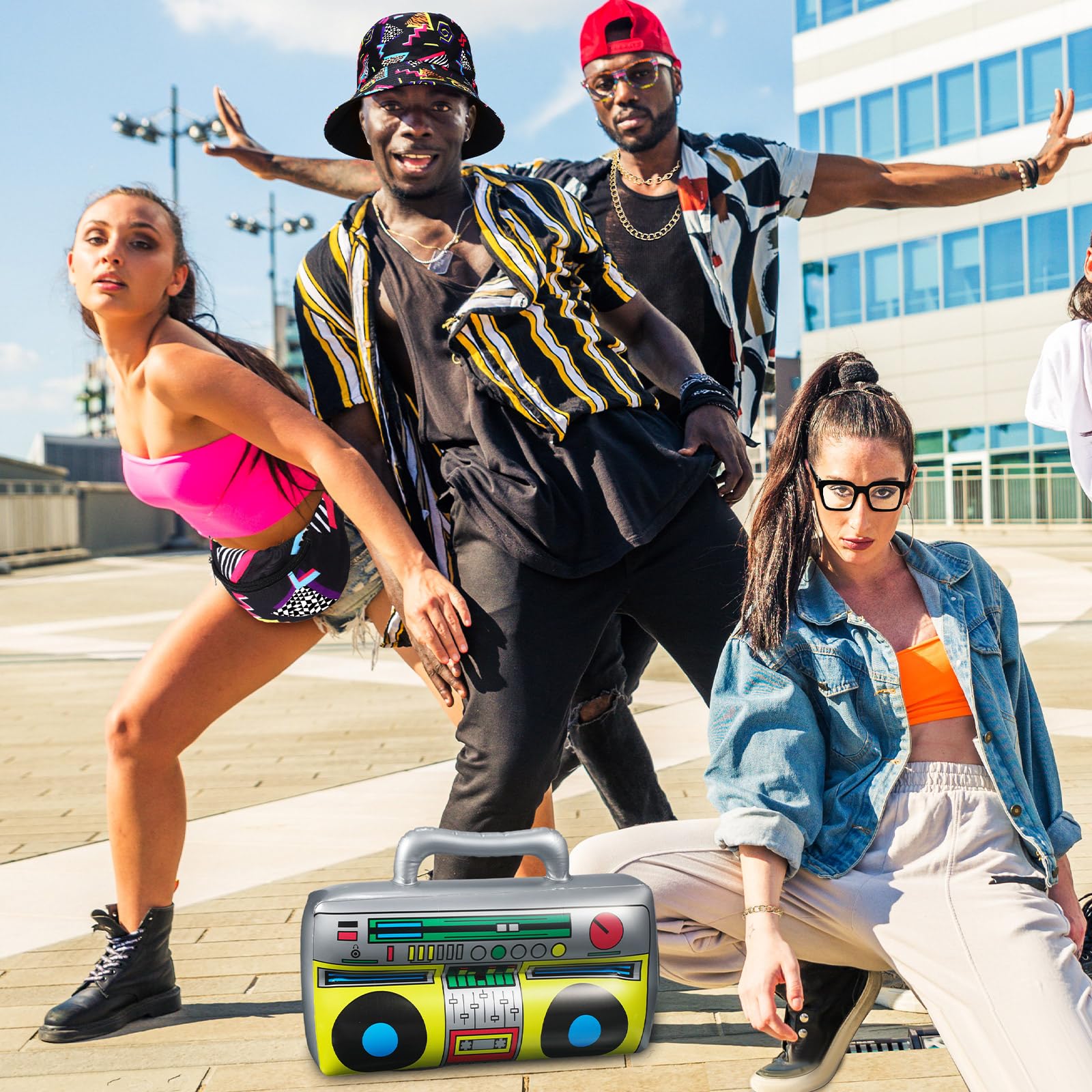 Foto 7 | Disfraz Hicarer De Hip Hop De Los Años 80 Y 90 Para Mujer Y Hombre Con Accesorios - Venta Internacional.