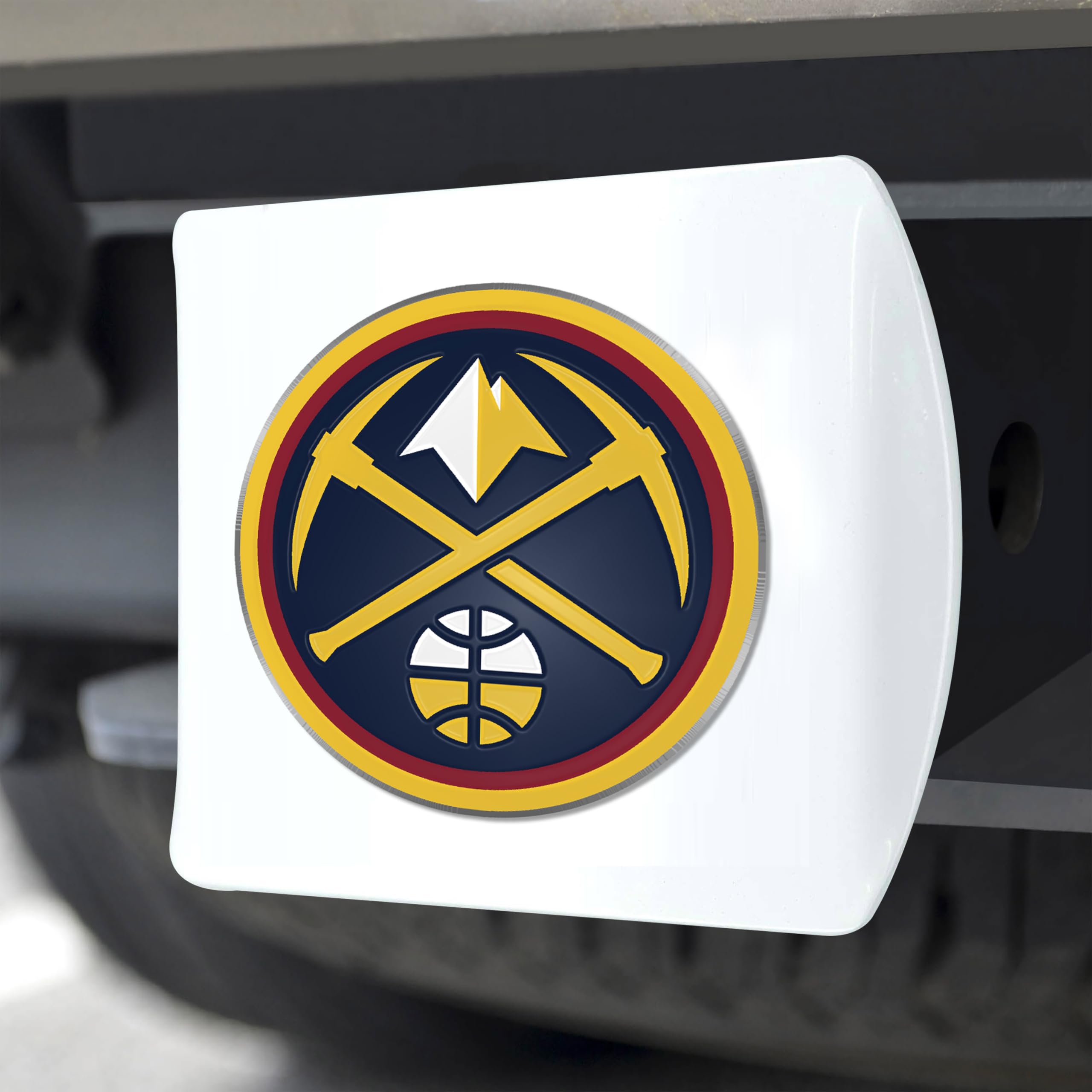 Foto 6 pulgar | Funda De Enganche Fanmats Nba Denver Nuggets Blanca Con Logotipo Cromado - Venta Internacional.