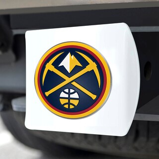 Foto 5 | Funda De Enganche Fanmats Nba Denver Nuggets Blanca Con Logotipo Cromado - Venta Internacional.