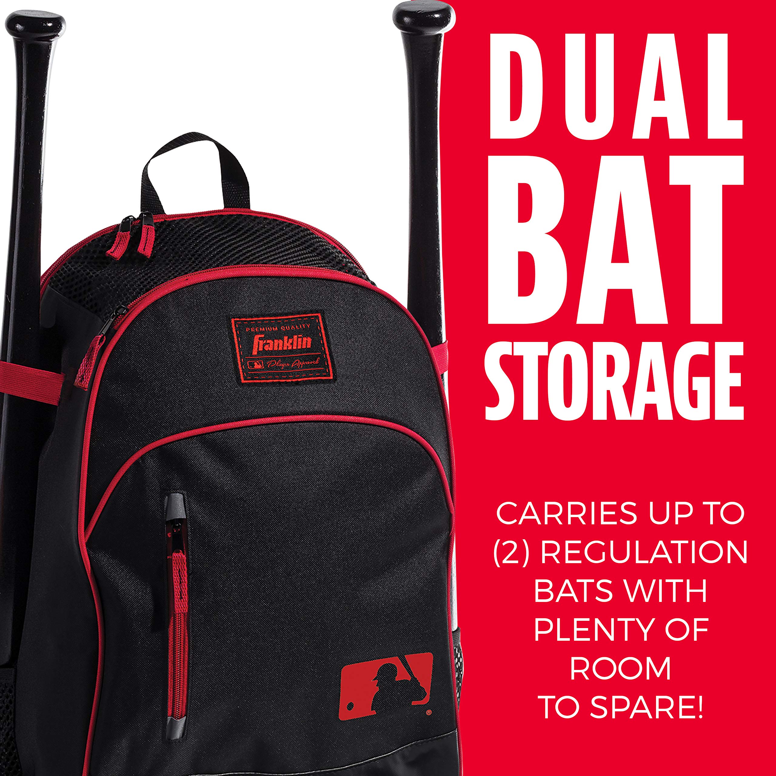 Foto 7 pulgar | Bolsa De Béisbol Franklin Sports Kids Negro/rojo - Venta Internacional.
