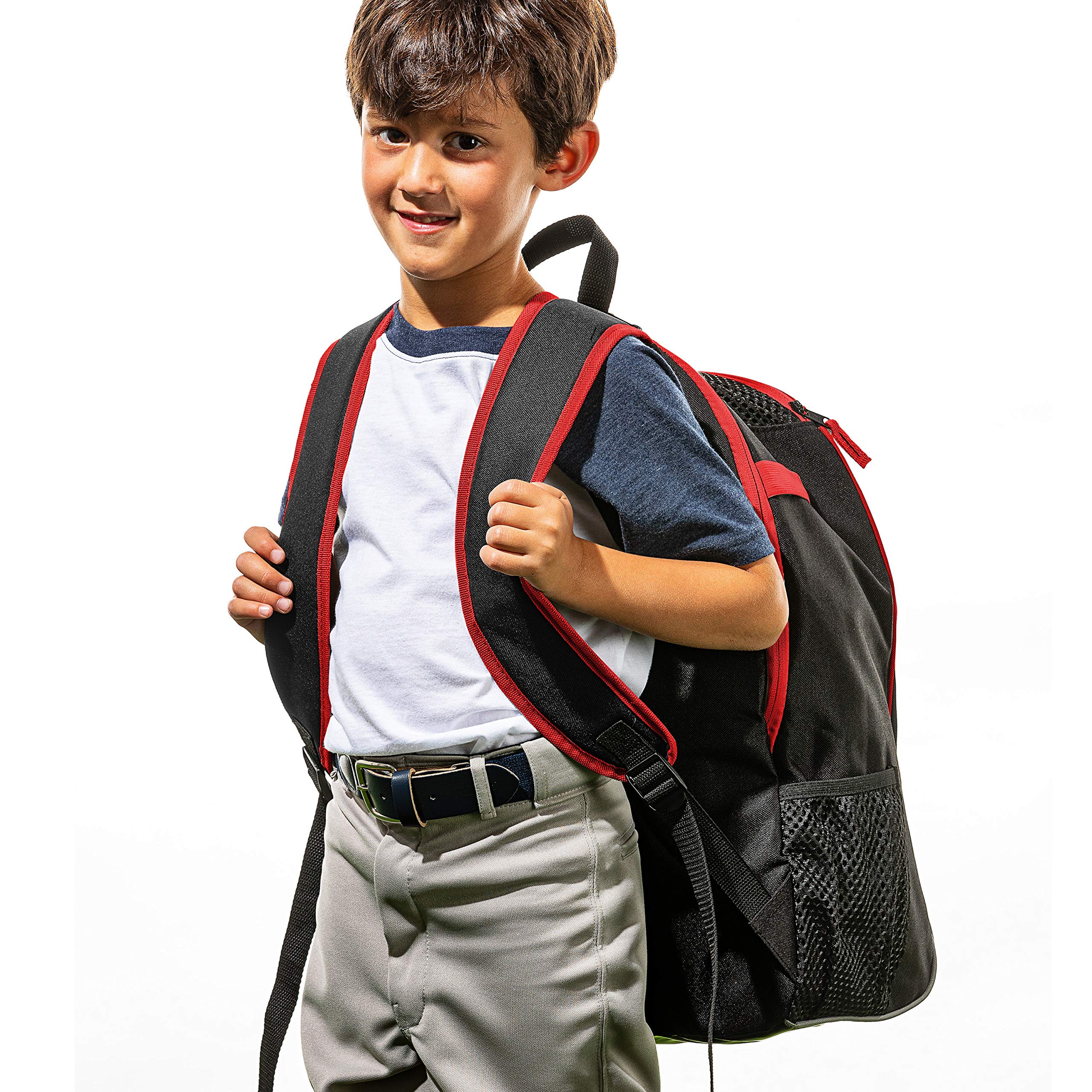 Foto 8 pulgar | Bolsa De Béisbol Franklin Sports Kids Negro/rojo - Venta Internacional.