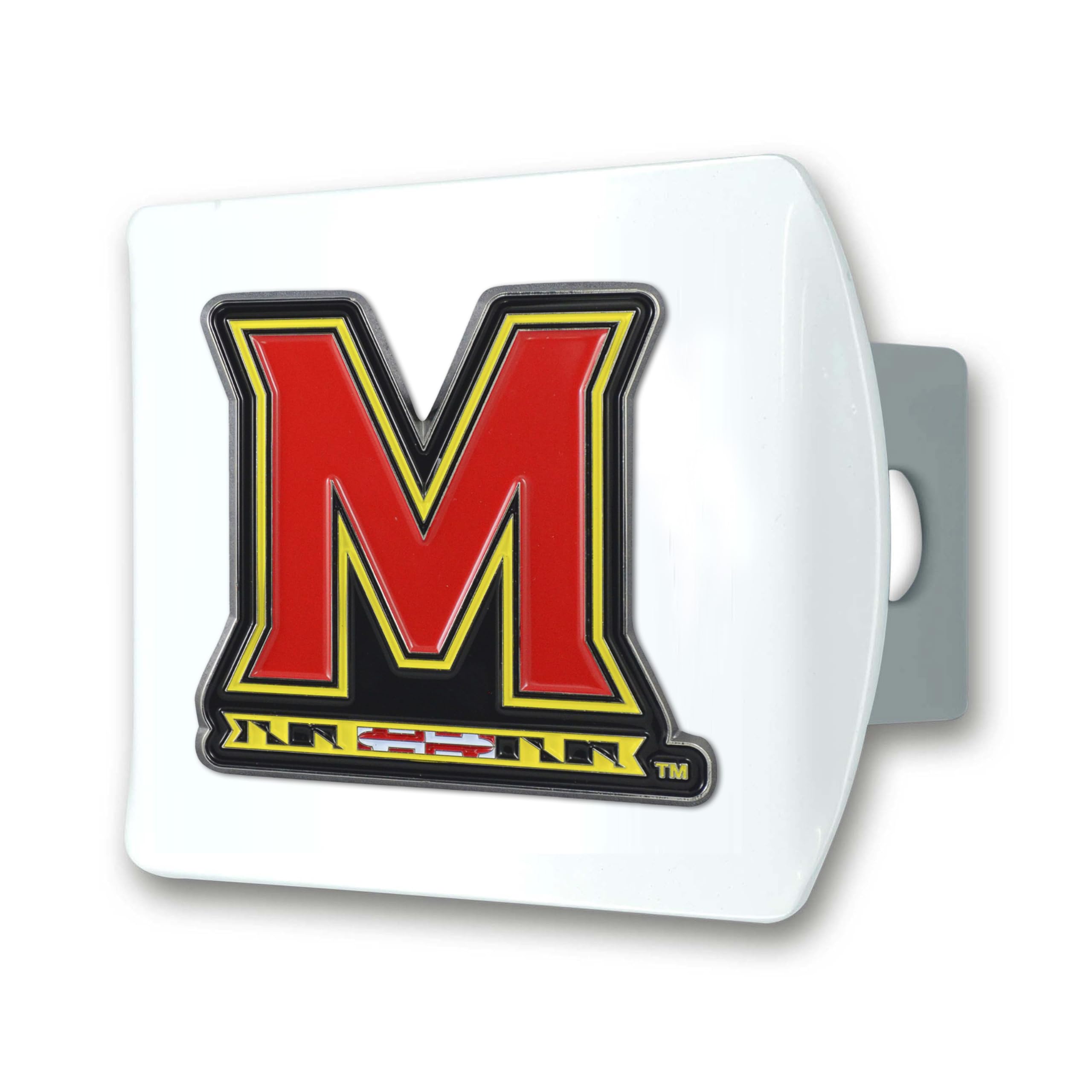 Funda De Enganche Fanmats De La Universidad De Maryland Con Logotipo 3d, Color Blanco - Venta Internacional.