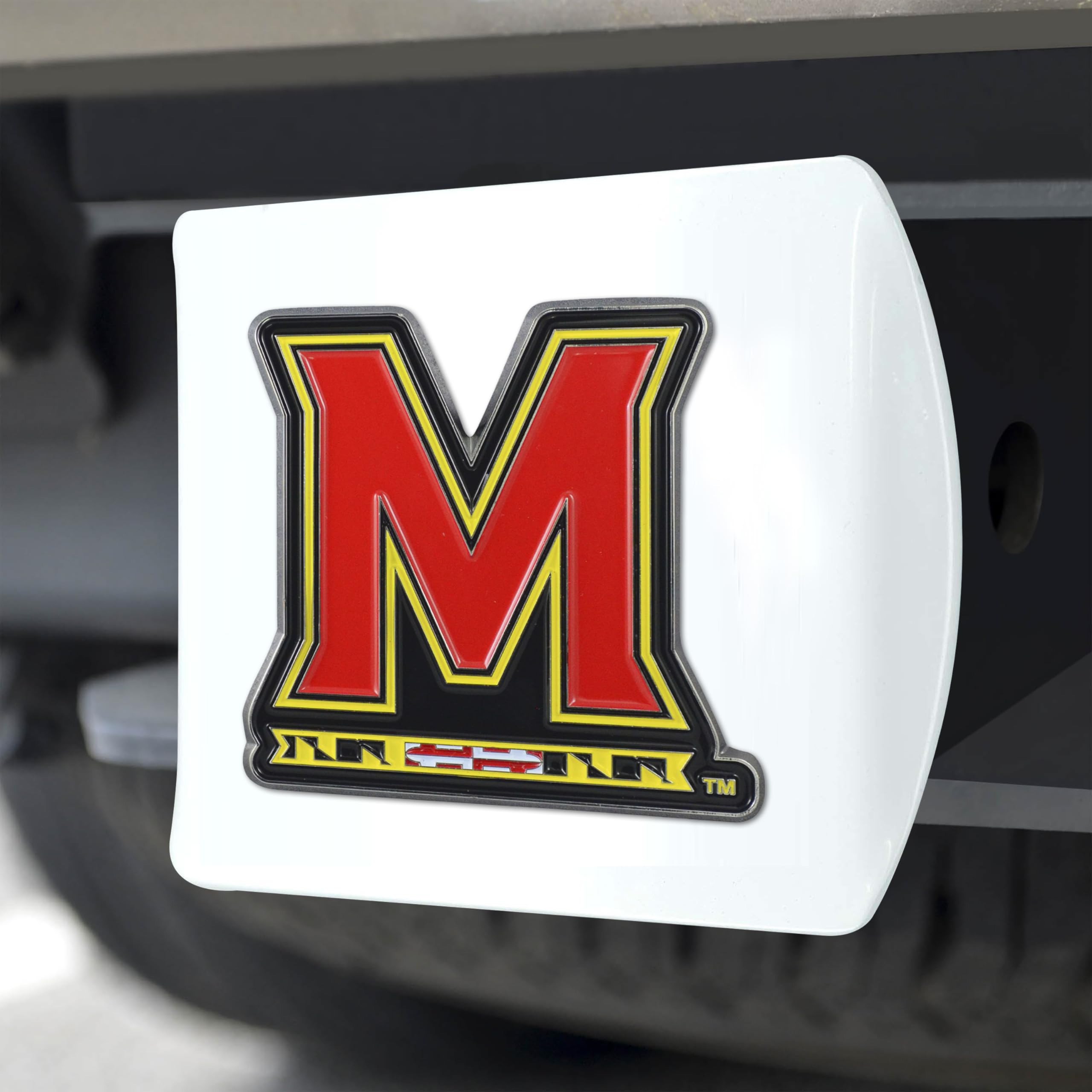 Foto 5 | Funda De Enganche Fanmats De La Universidad De Maryland Con Logotipo 3d, Color Blanco - Venta Internacional.
