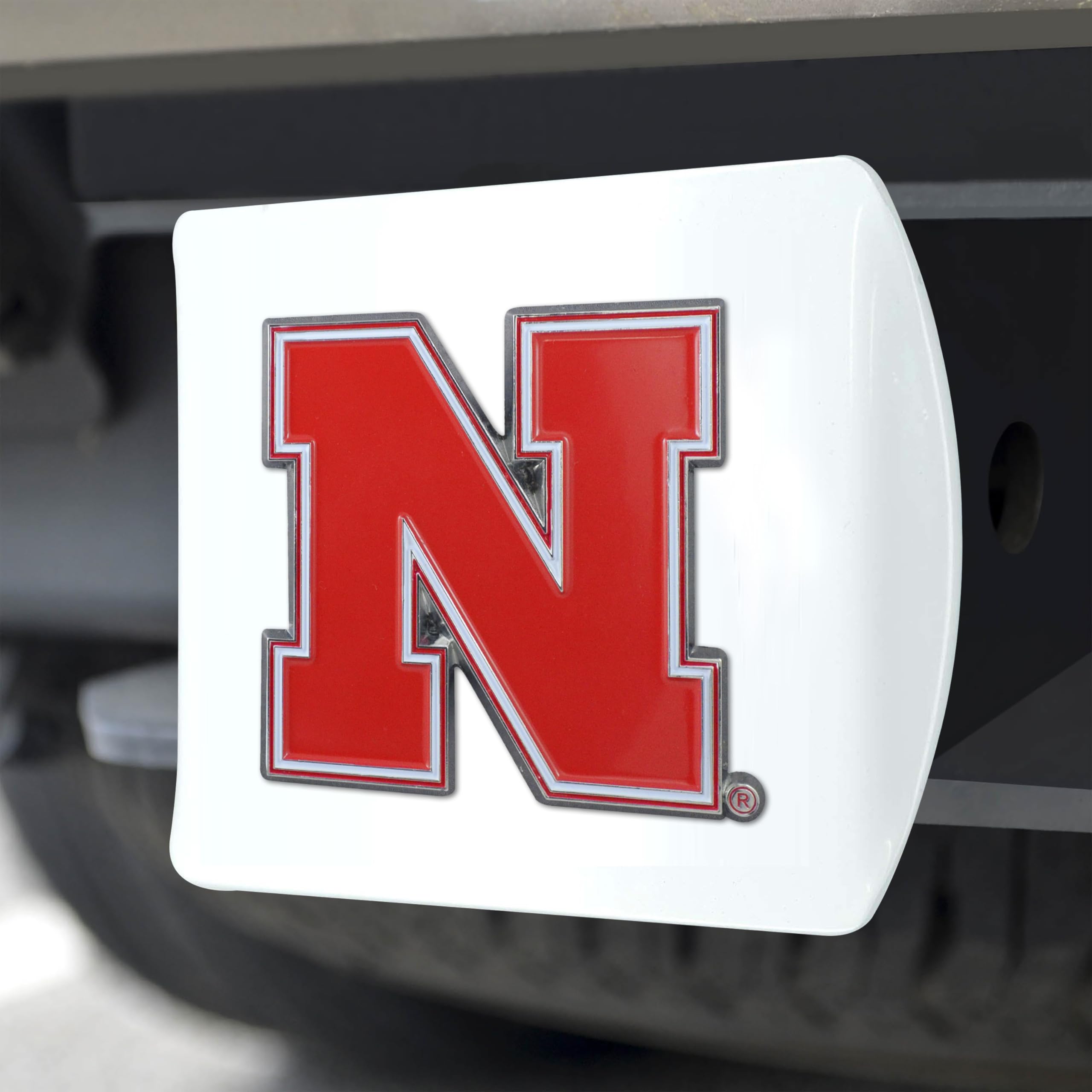 Foto 6 pulgar | Funda De Enganche Fanmats De La Universidad De Nebraska Con Logotipo 3d, Color Blanco - Venta Internacional.