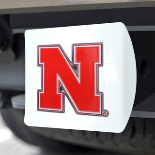 Foto 5 | Funda De Enganche Fanmats De La Universidad De Nebraska Con Logotipo 3d, Color Blanco - Venta Internacional.