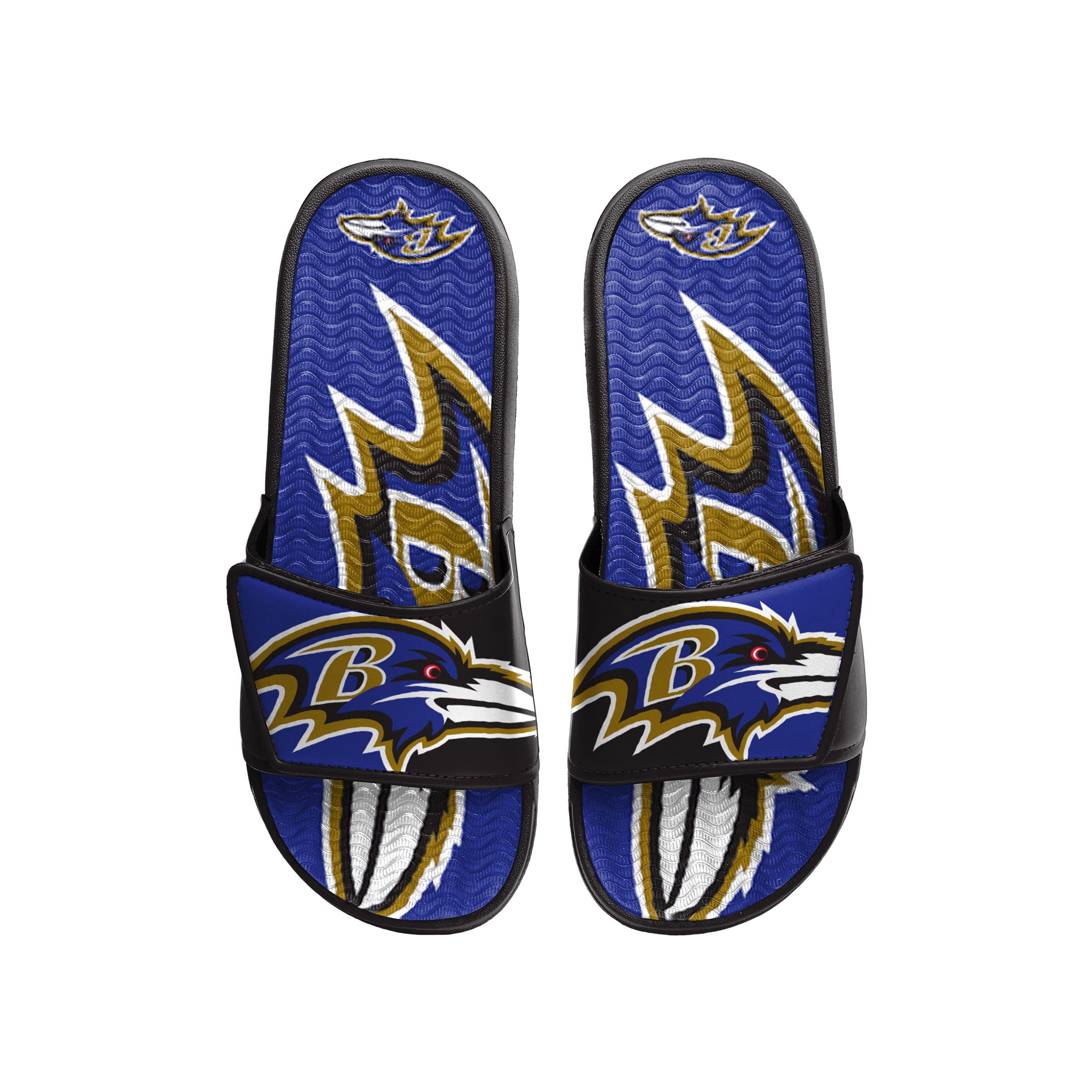 Foto 3 pulgar | Gel Slides Foco Baltimore Ravens Nfl Colorblock Con Logo Grande - Venta Internacional.