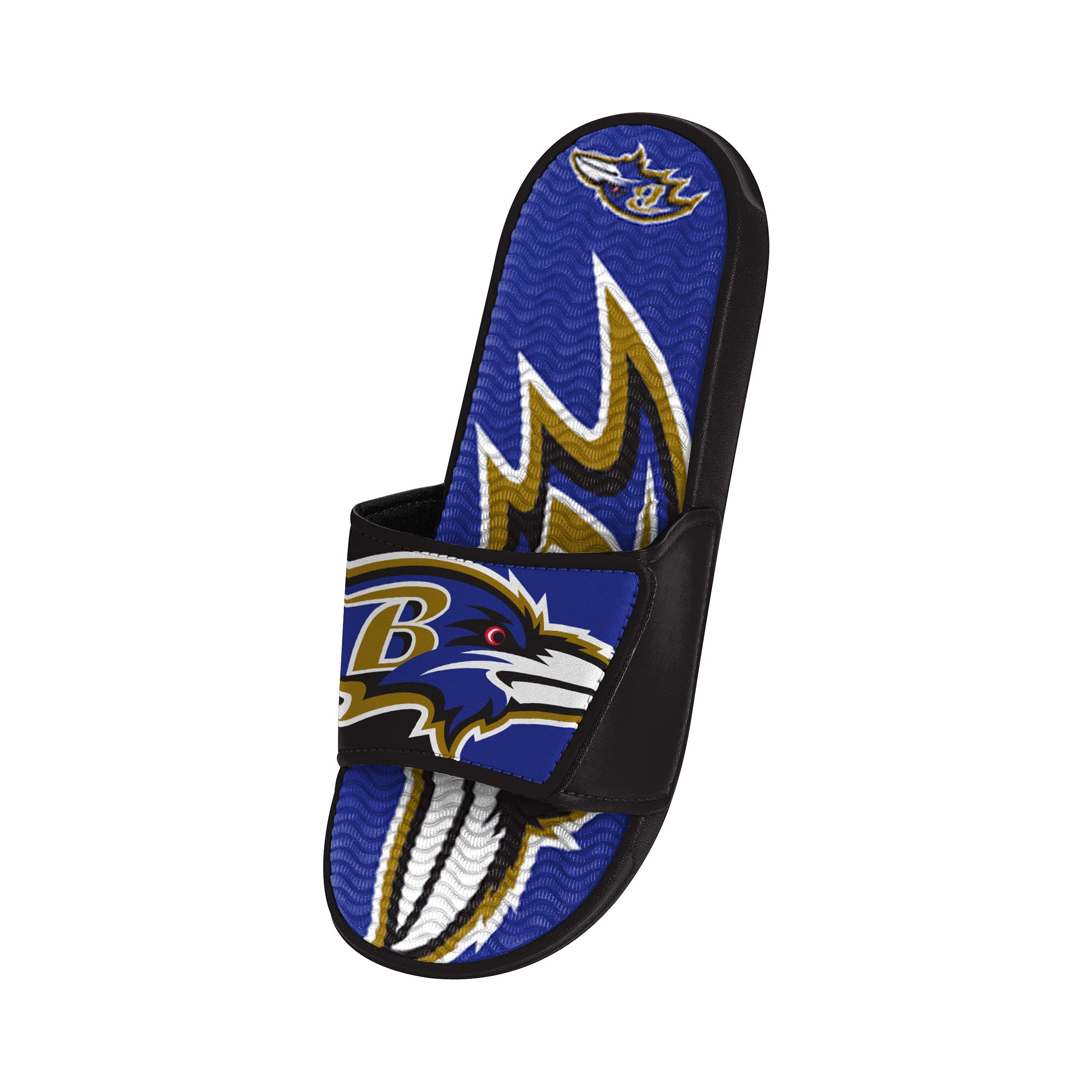 Foto 4 pulgar | Gel Slides Foco Baltimore Ravens Nfl Colorblock Con Logo Grande - Venta Internacional.