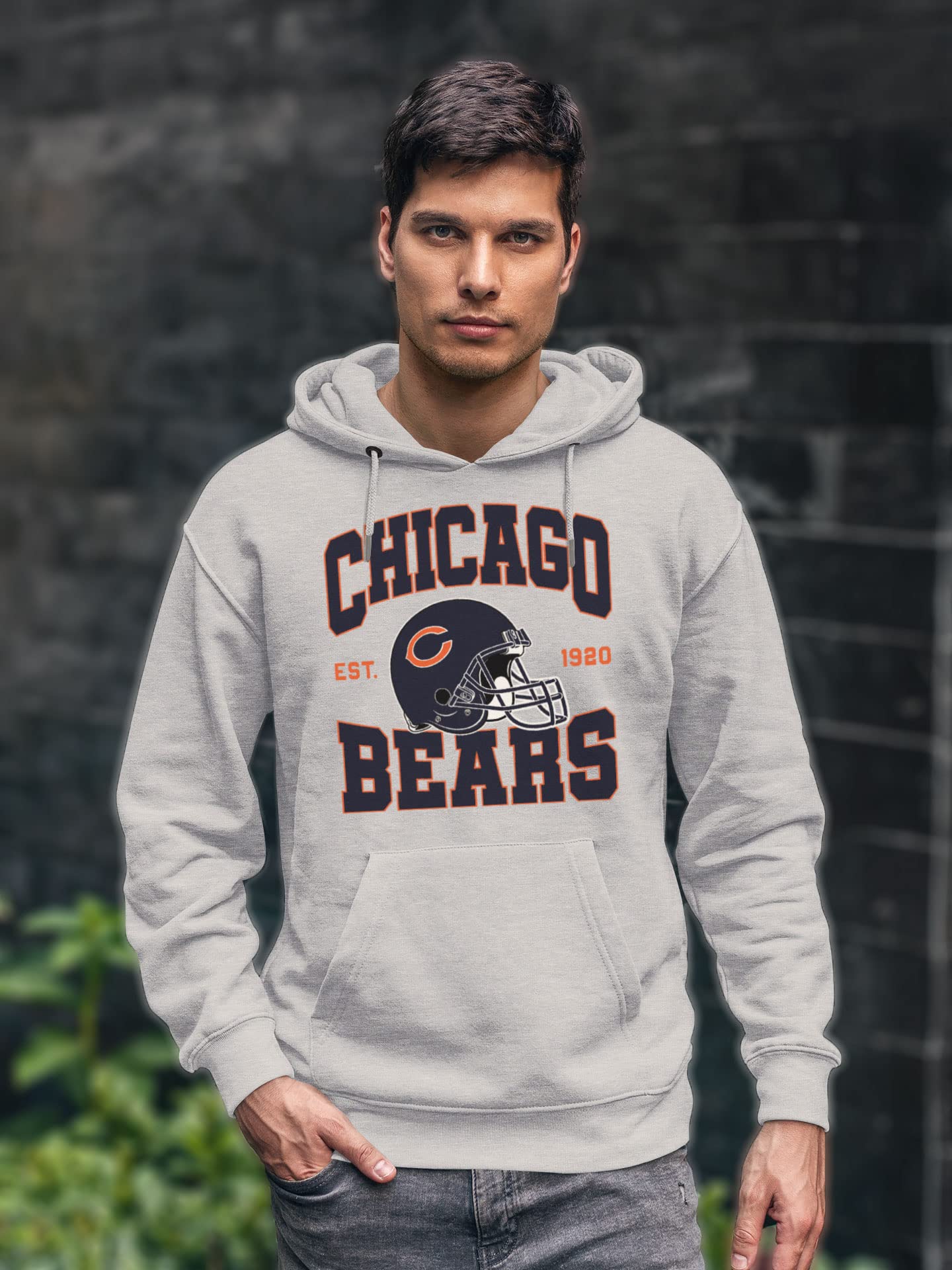 Foto 5 pulgar | Sudadera Con Capucha Junk Food Standard Team, Casco De Los Chicago Bears Nfl - Venta Internacional.