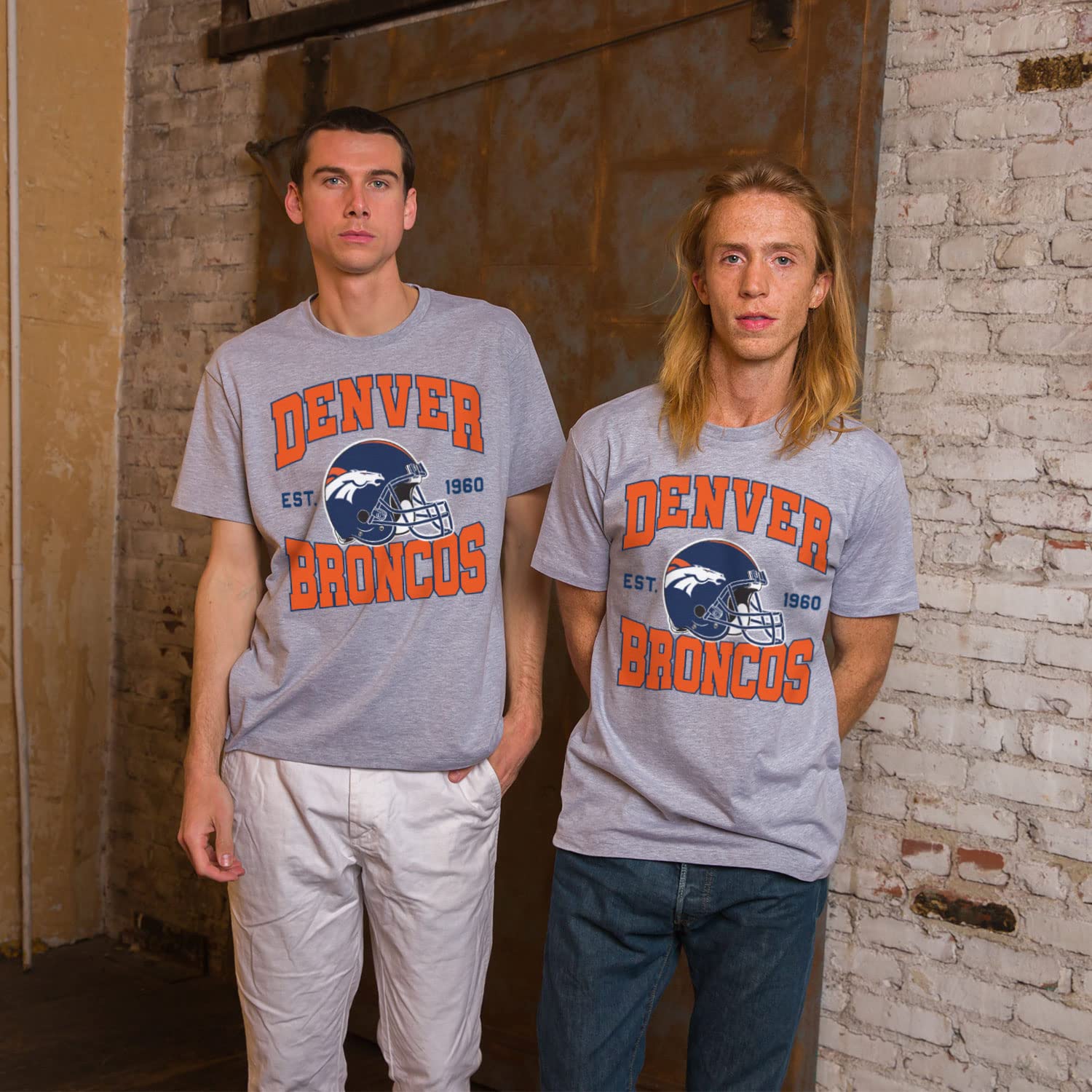 Foto 5 pulgar | Camiseta Junk Food Clothing X Casco Del Equipo De Los Denver Broncos De La Nfl - Venta Internacional.