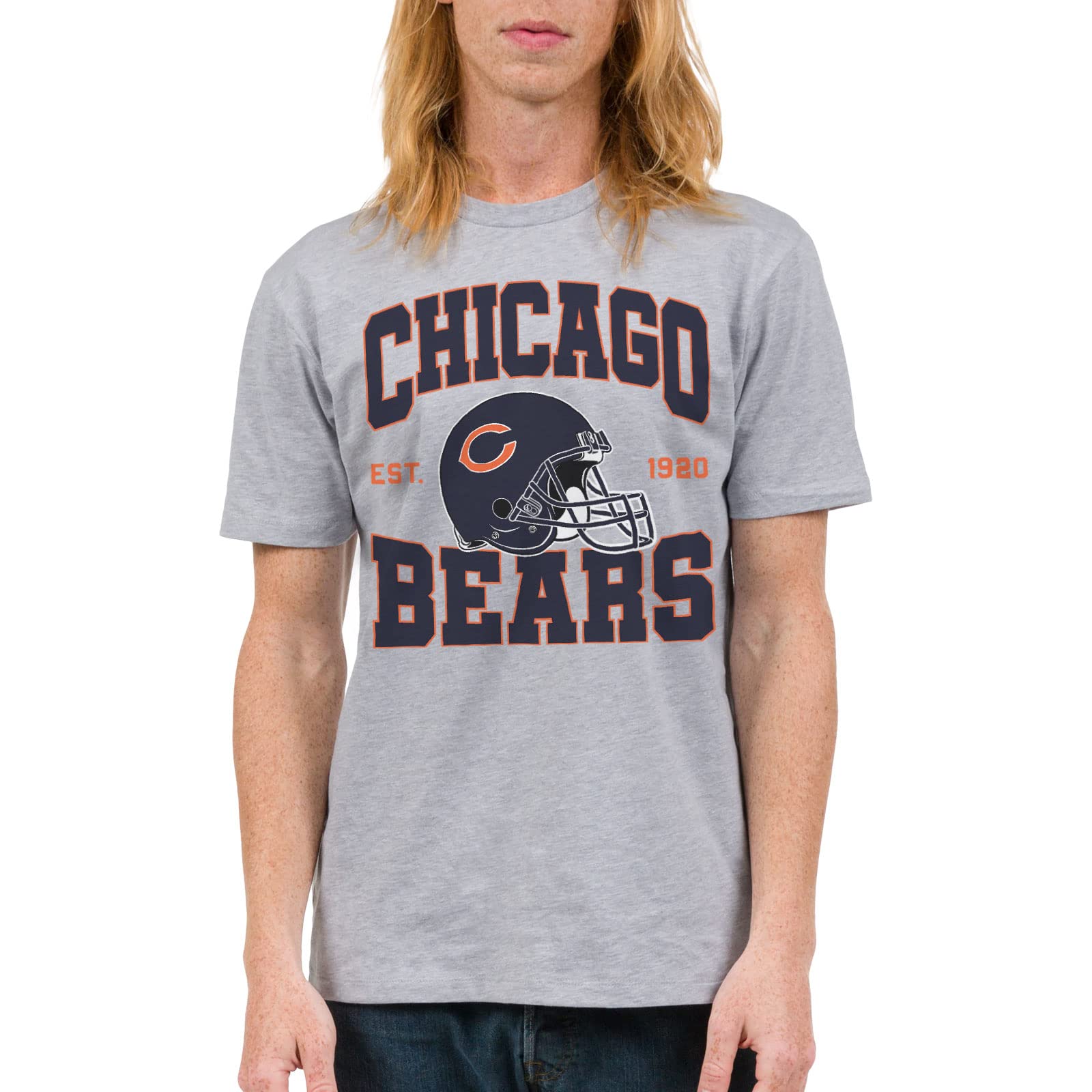 Foto 2 pulgar | Camiseta Junk Food Clothing X Casco Del Equipo De Los Chicago Bears De La Nfl - Venta Internacional.
