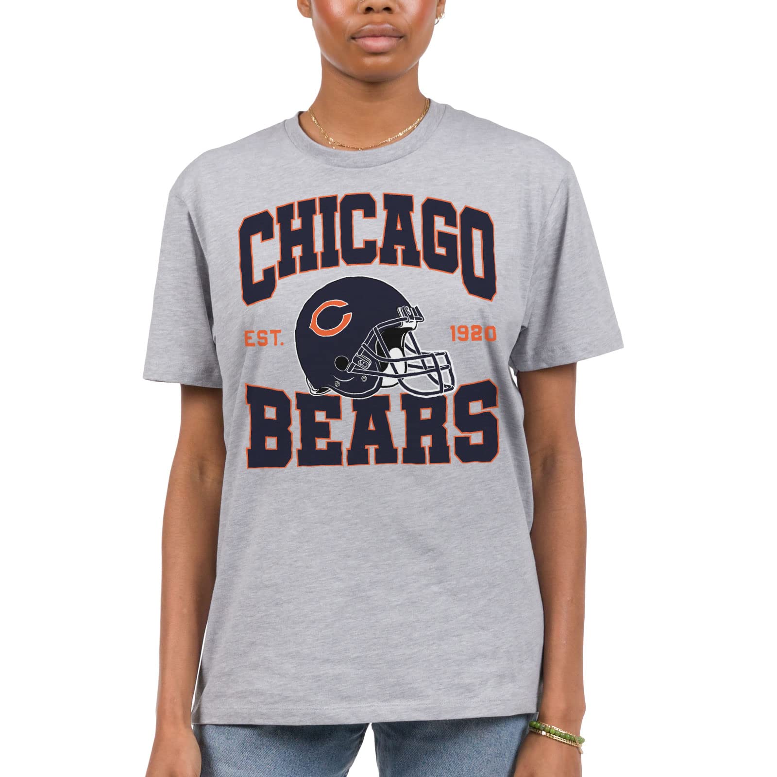 Foto 3 pulgar | Camiseta Junk Food Clothing X Casco Del Equipo De Los Chicago Bears De La Nfl - Venta Internacional.