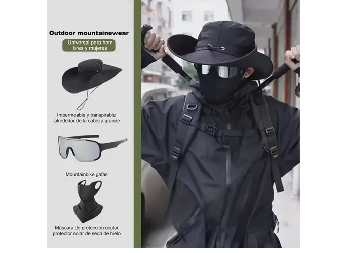 Foto 3 | Sombrero Protector Solar Xtellar Premium Con Protección Cuello, Cara Y Gafas De Sol