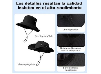 Foto 4 | Sombrero Protector Solar Xtellar Premium Con Protección Cuello, Cara Y Gafas De Sol