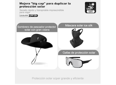 Foto 5 | Sombrero Protector Solar Xtellar Premium Con Protección Cuello, Cara Y Gafas De Sol